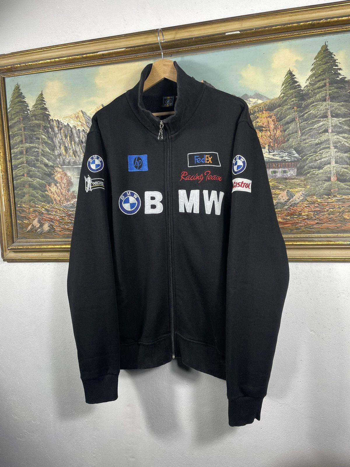 BMW BMW Vintage Retro Y2k 00s Zip Jacket Crewneck Race Nascar Size US XL / EU 56 / 4 - 2 Thumbnail