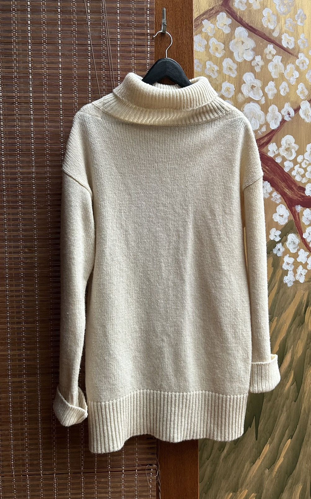 Vintage Vintage Royal Navy Submariner Wool Jumper Turtle Neck Ecru Size US M / EU 48-50 / 2 - 2 Thumbnail