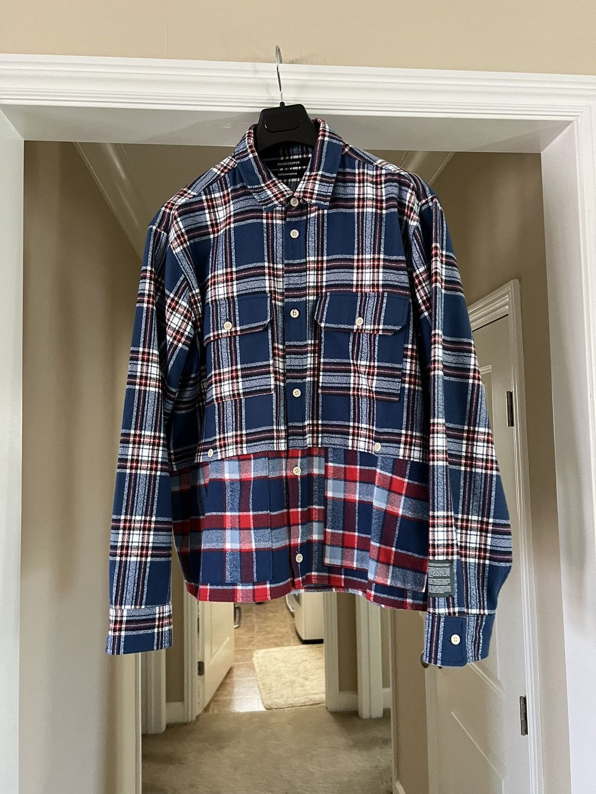 image of Reese Cooper Flannel Size XL in Blue/Red, Men's