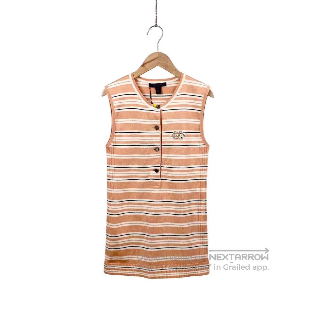 Louis Vuitton Louis Vuitton Orange striped print sleeveless vest| Size S / US 4 / IT 40 - 1 Thumbnail