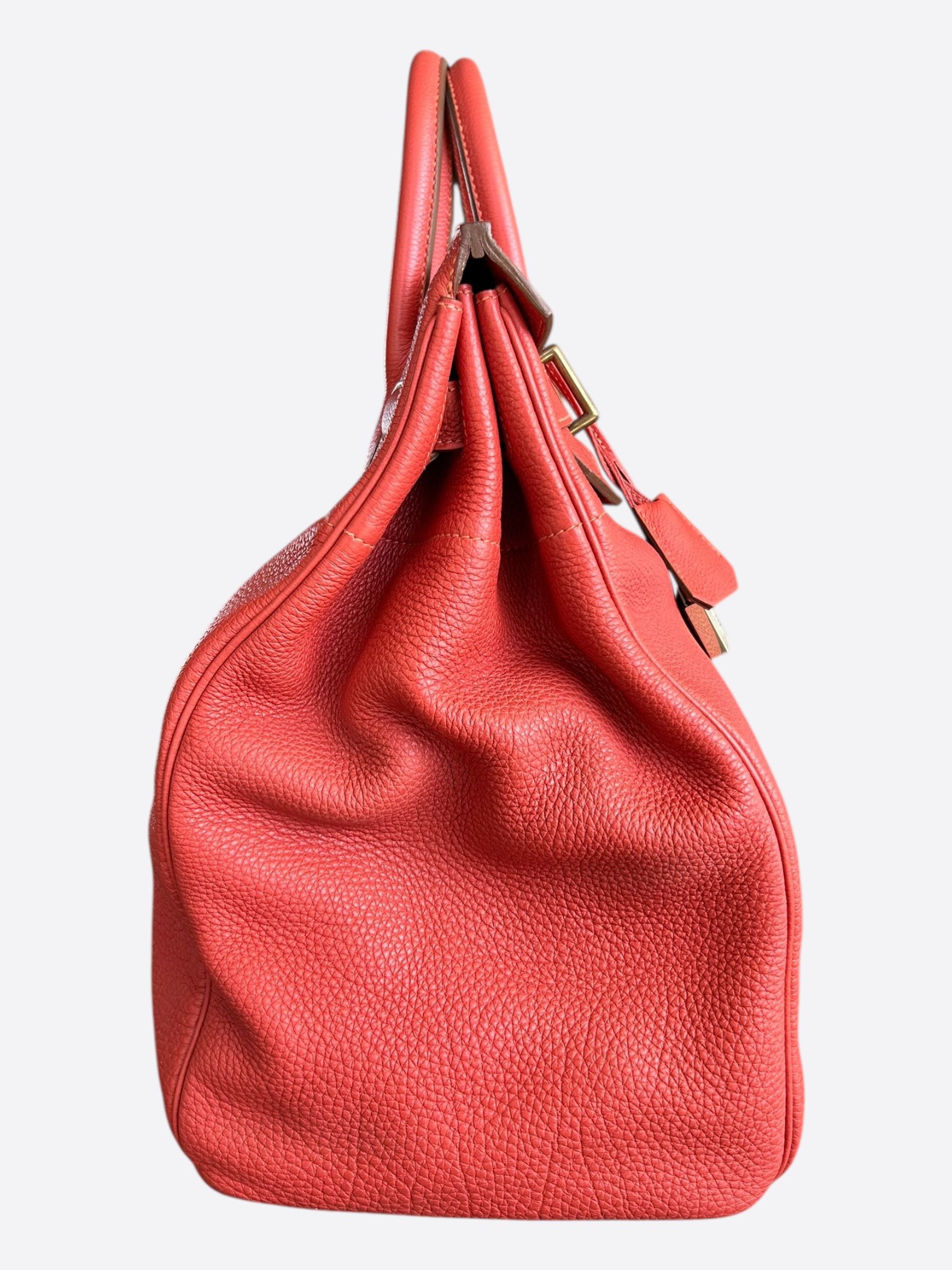 Hermes Hermes Red Togo & Gold Hardware HAC Birkin 40 Size ONE SIZE - 2 Thumbnail