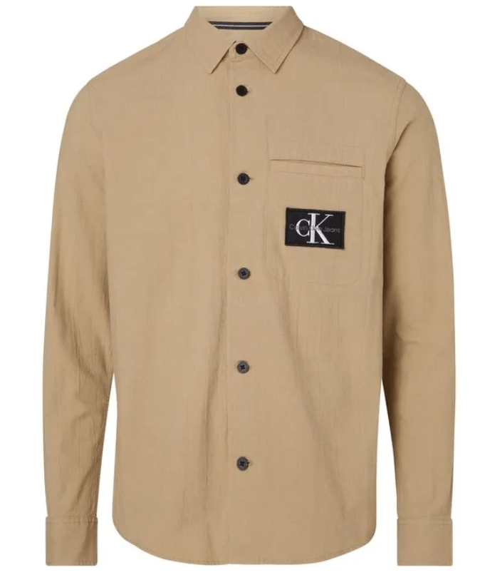 CALVIN KLEIN J. BEIGE SHIRT LONG SLEEVE TRAVERTINE SIZE XL