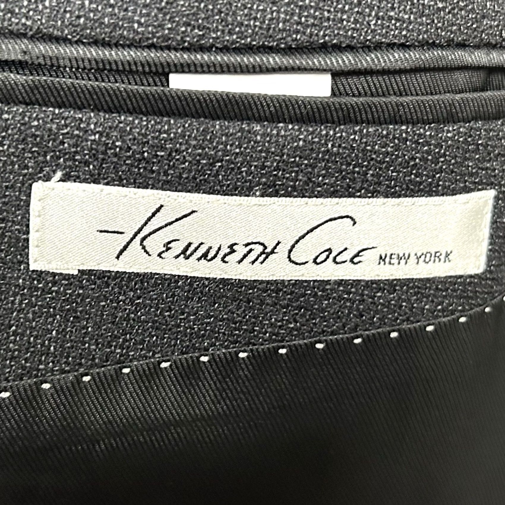 Kenneth Cole Kenneth Cole Sport Coat 48L Wool Gray Knit Peak Lapel Two Button Double Vented Men Adult Regular Jacket Coat Long Solid Wool 48 Mens Size US XS / EU 42 / 0 - 4 Thumbnail