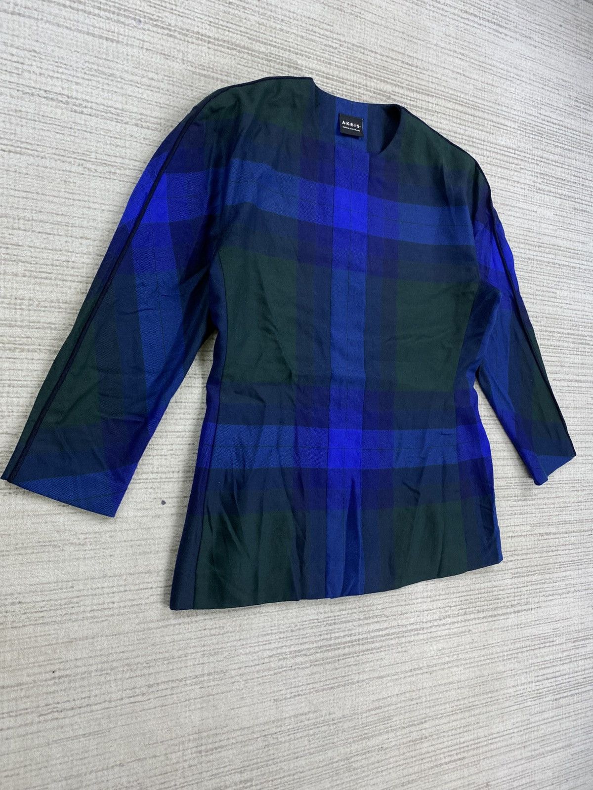 Akris Vintage Akris Switzerland Blue Checked Dress Size M / US 6-8 / IT 42-44 - 3 Thumbnail