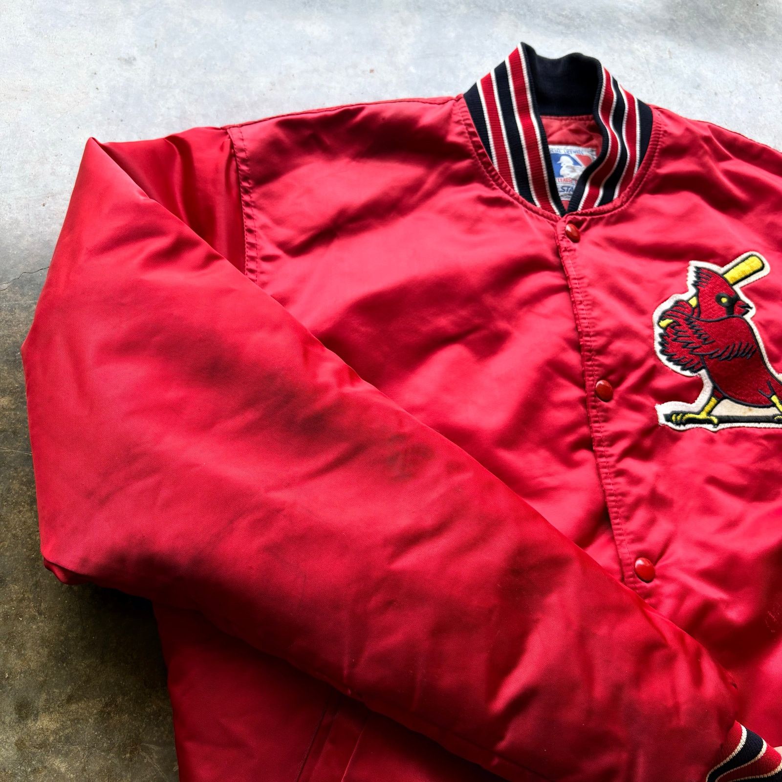 MLB × Starter × Vintage Vintage 80s Cardinals Satin Starter Jacket Size US L / EU 52-54 / 3 - 2 Thumbnail