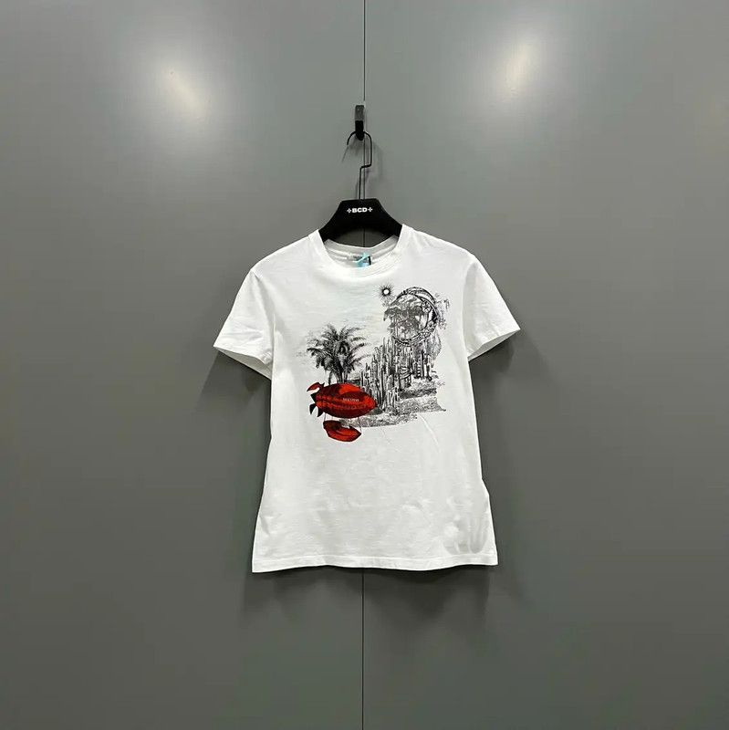 Valentino Valentino Summer White Cotton Short Sleeve Tee 0089 Size S / US 4 / IT 40 - 1 Thumbnail