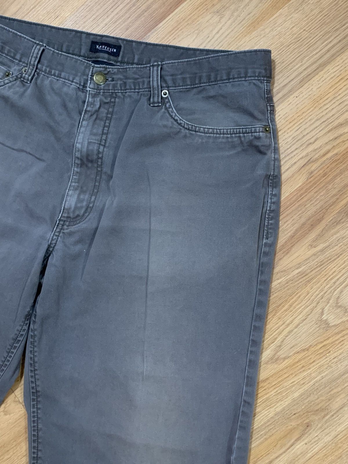 Van Heusen × Vintage 36x29- Van Heusen 5-Pocket Faded Baggy Jean Pants (Grey) Size US 36 / EU 52 - 2 Thumbnail