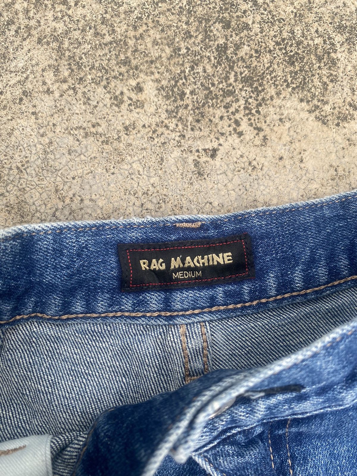Japanese Brand Flare Jeans Rag Machine Bust Pant Bootcut Size US 27 - 12 Thumbnail