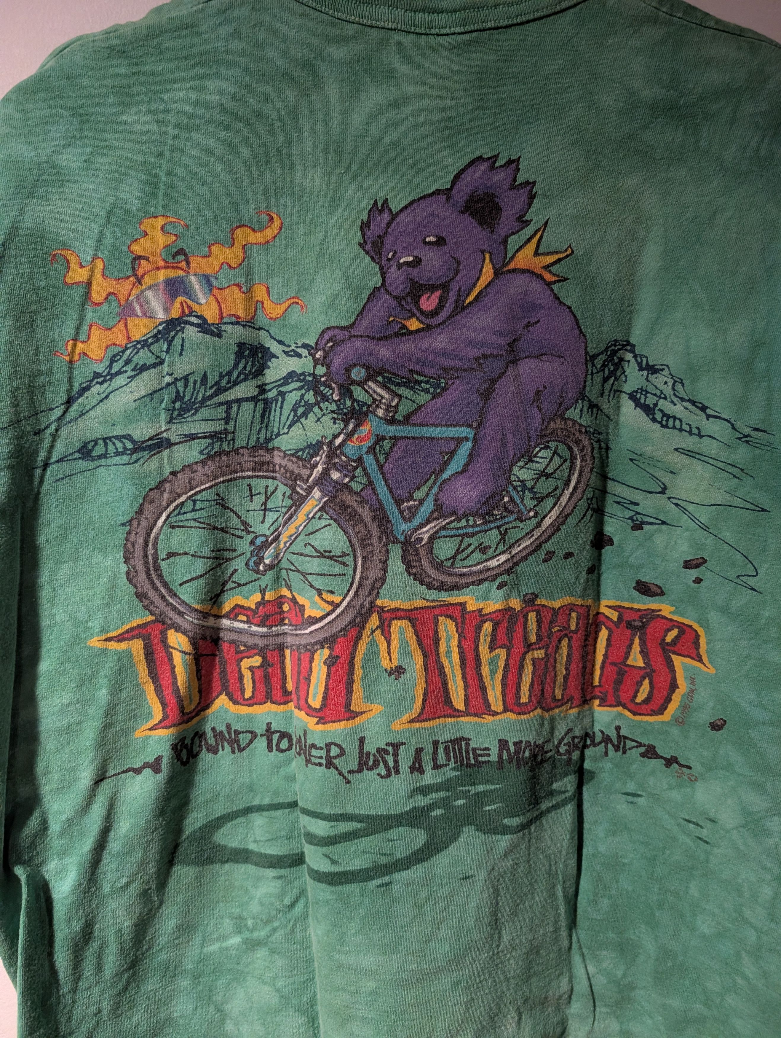 Grateful Dead Vintage 1995 Grateful Dead T Shirt Liquid Blue Mountain Bike Size US XL / EU 56 / 4 - 5 Thumbnail