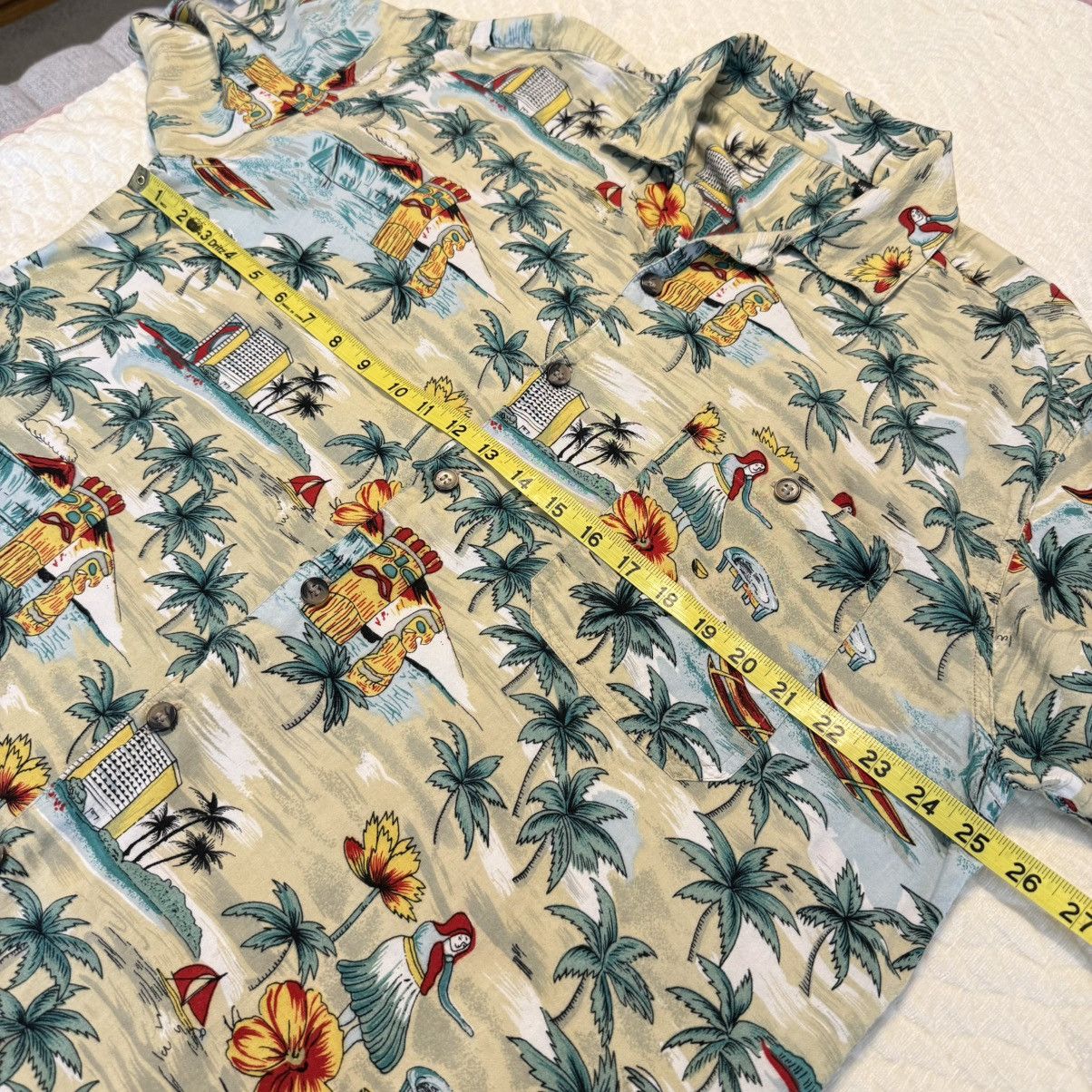 Other Vintage 90s Hawaiian Button Up Shirt Men’s XL Hula Tiki Size US XL / EU 56 / 4 - 9 Thumbnail