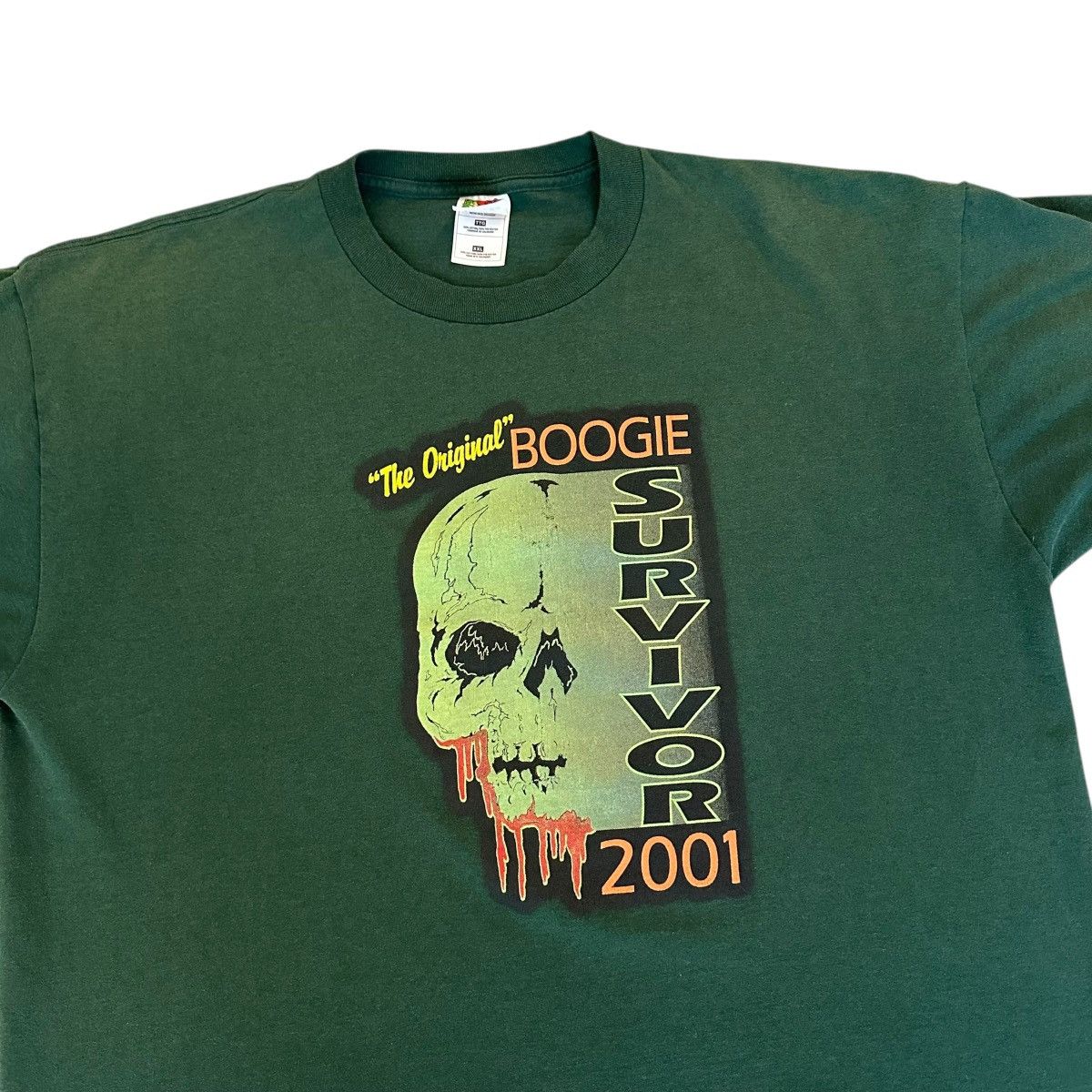 Fruit Of The Loom Vintage the original Boogie Survivor biker fest 2001 shirt Size US XXL / EU 58 / 5 - 3 Thumbnail