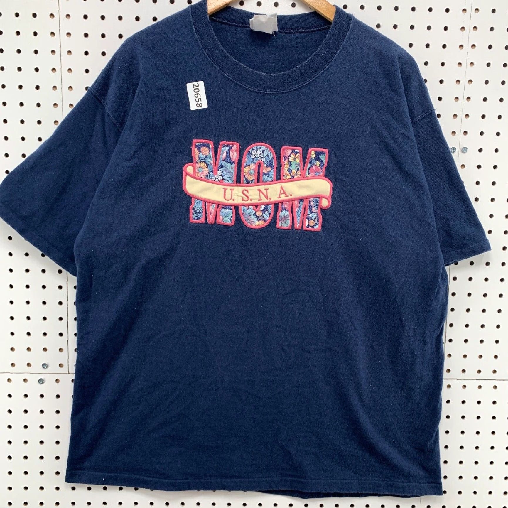 Vintage VINTAGE 90s USNA MOM Shirt Womens XL Navy Blue Floral Single Stitch 23x30 Size XL / US 12-14 / IT 48-50 - 6 Thumbnail