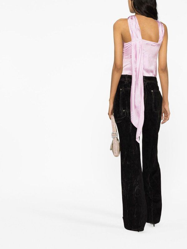 The Attico o1mle0426 Sam Crop Top In Pink Size M / US 6-8 / IT 42-44 - 3 Thumbnail