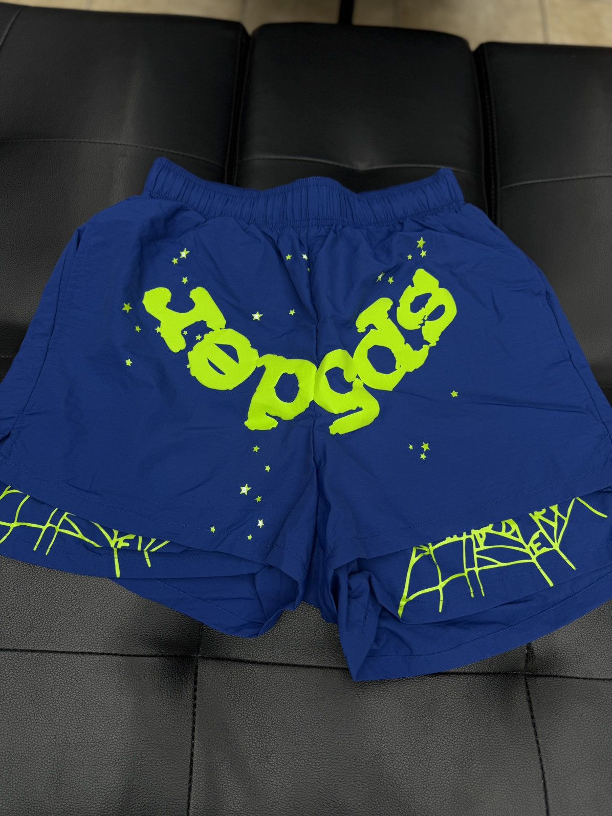 Sp5der Sp5der Worldwide Web Shorts Blue 2025 Size XS (NEW) Size US 28 / EU 44 - 1 Thumbnail