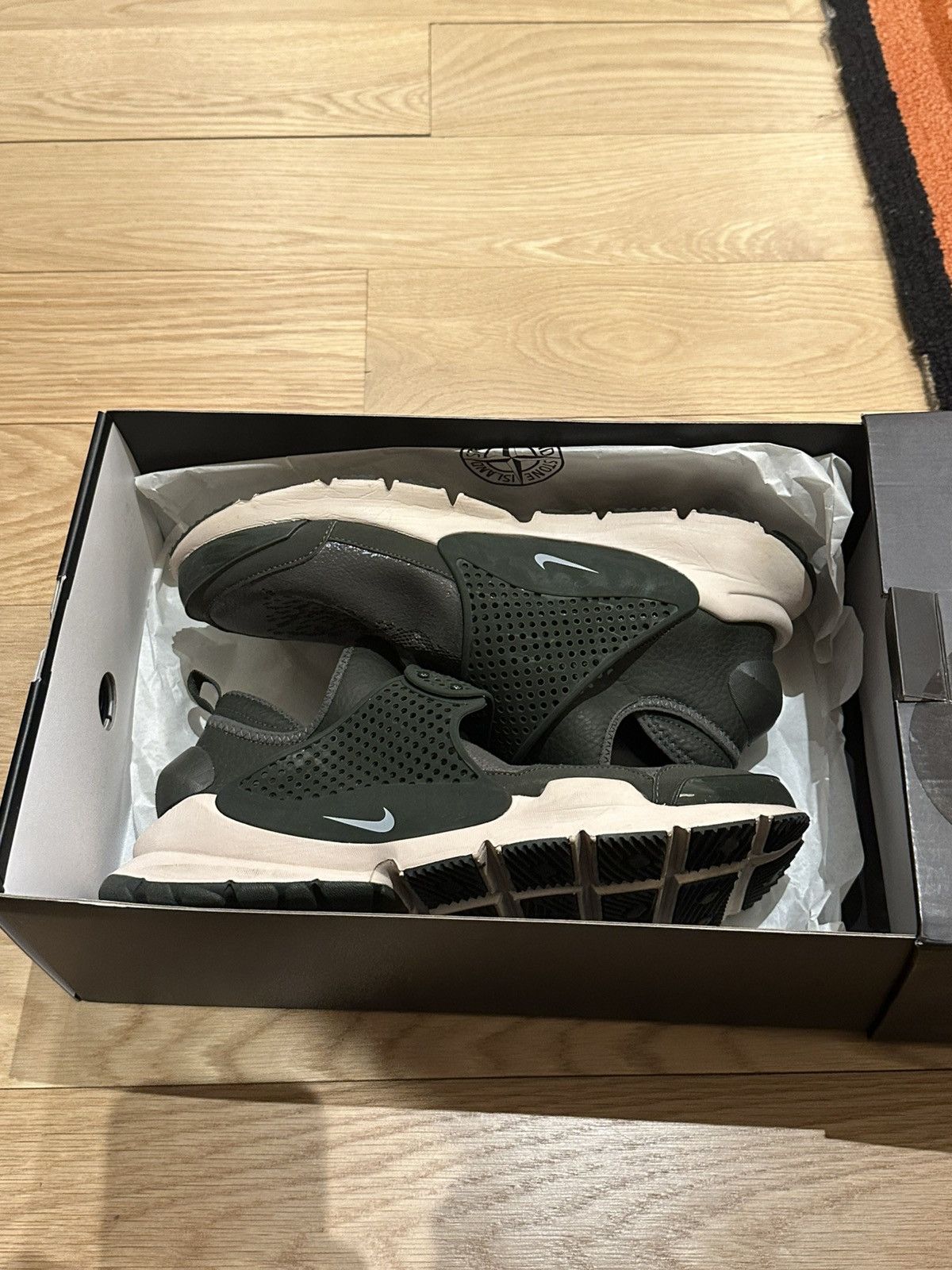Nike × Stone Island Nike x Stone Island Sock Dart Mid Green Sneakers Size US 11 / EU 44 - 2 Thumbnail