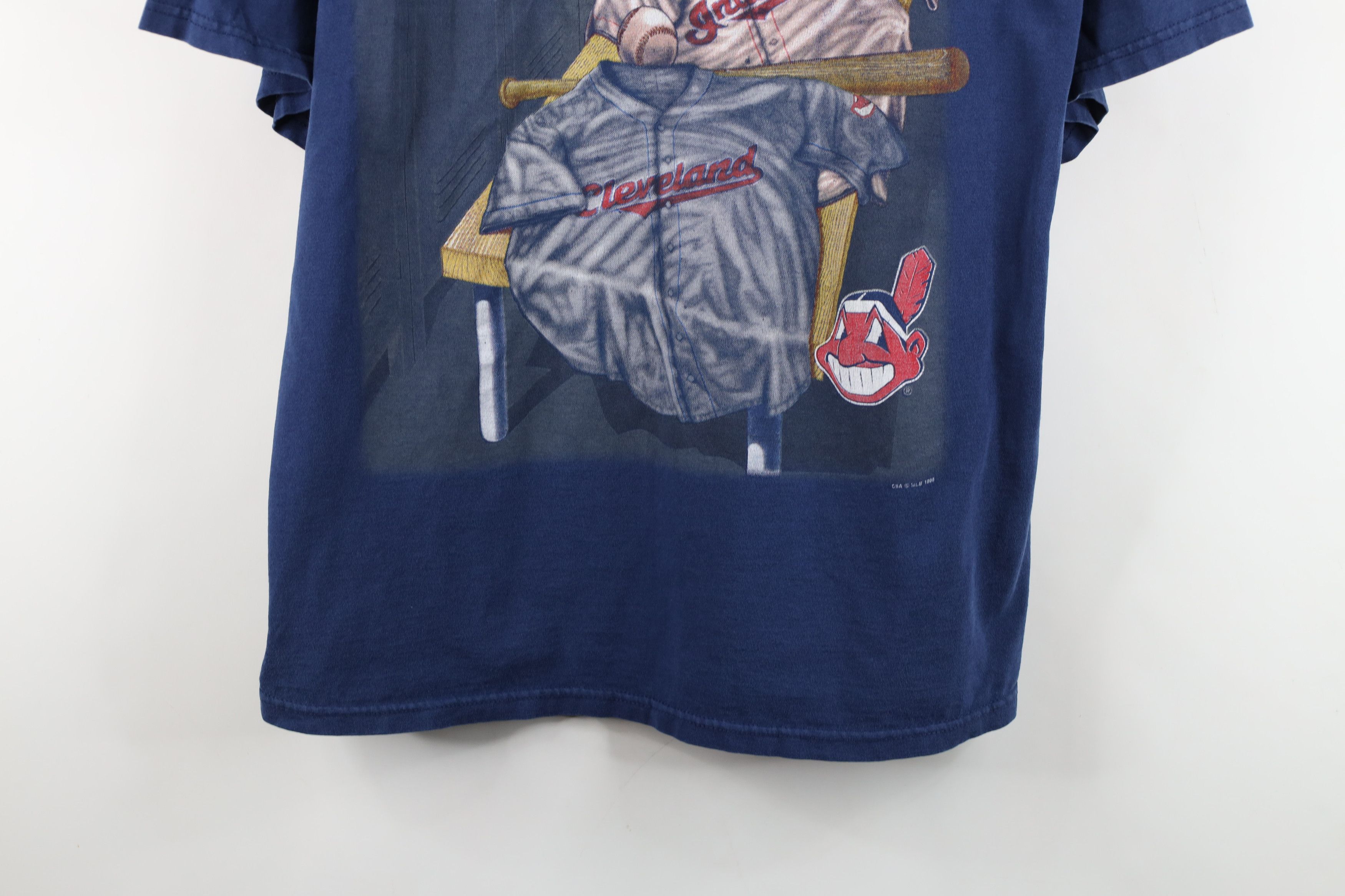 Vintage Vintage 90s Chief Wahoo Cleveland Indians Baseball T-Shirt Size US L / EU 52-54 / 3 - 3 Thumbnail