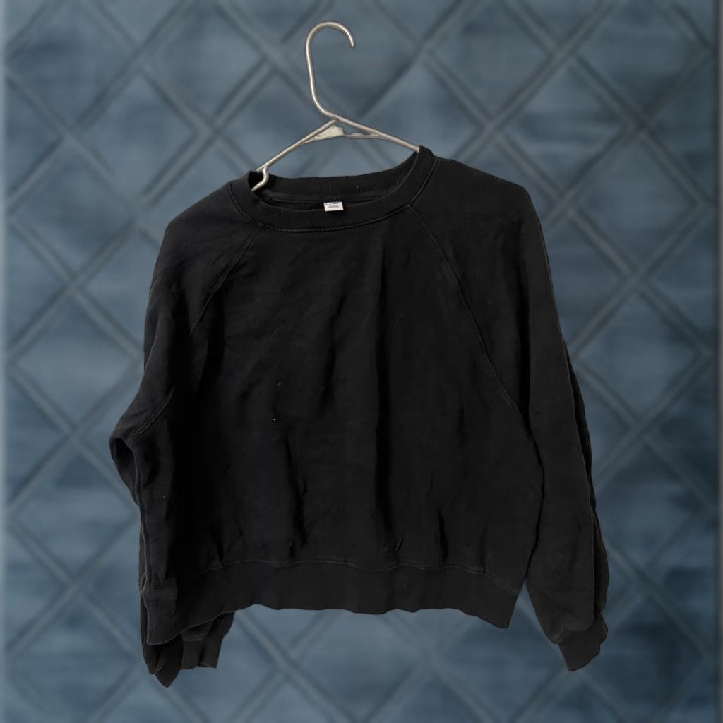 Old Navy Old Navy Sweatshirt Women’s Black Solid Size M Pullover Size M / US 6-8 / IT 42-44 - 1 Thumbnail