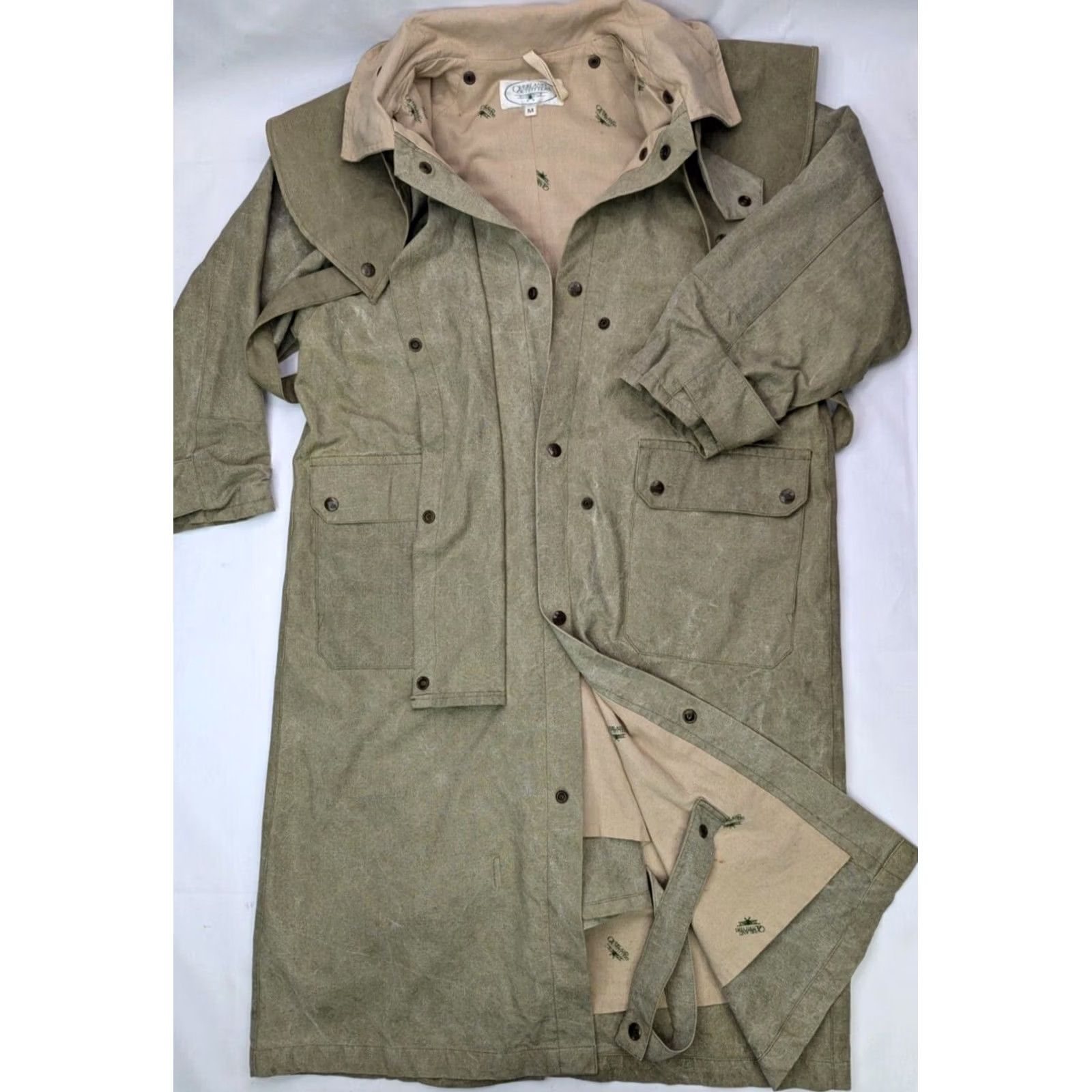 Vintage VTG Overland Outfitters Walkabout Adventure Duster Jacket Mens M Khaki Canvas Coat Size US M / EU 48-50 / 2 - 3 Thumbnail
