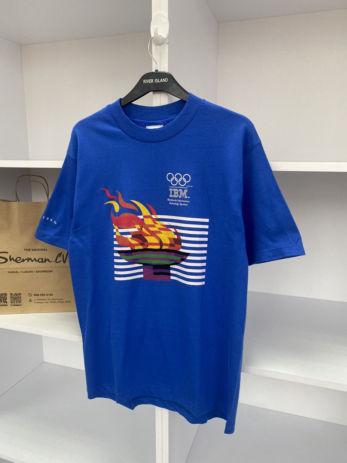 Band Tees × Designer × Vintage Vintage Atlanta Olympic 96 IBM Tee Size US M / EU 48-50 / 2 - 8 Thumbnail