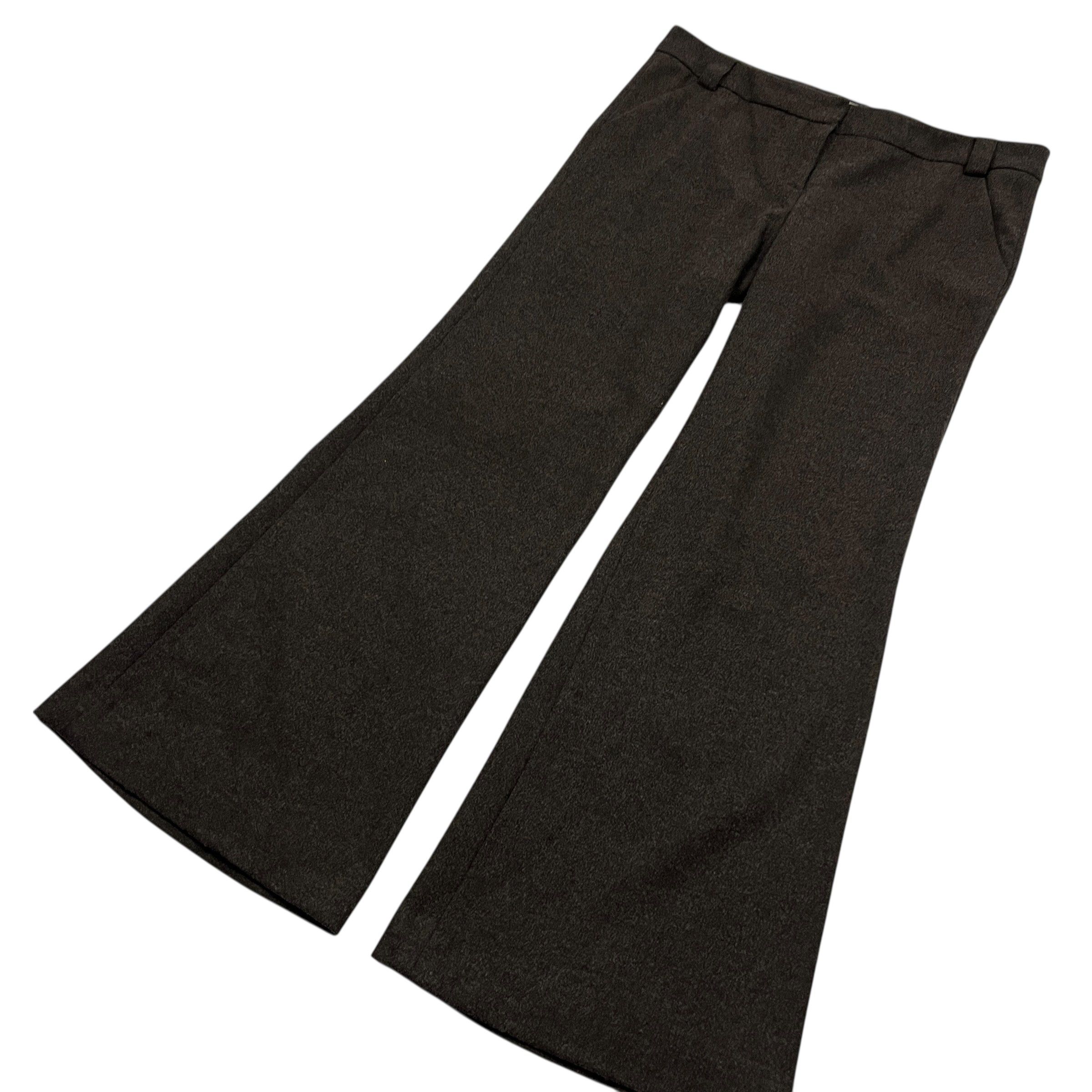 Burberry Women's Burberry London Flared Wool Trousers - Size L Size 28" / US 6 / IT 42 - 2 Thumbnail