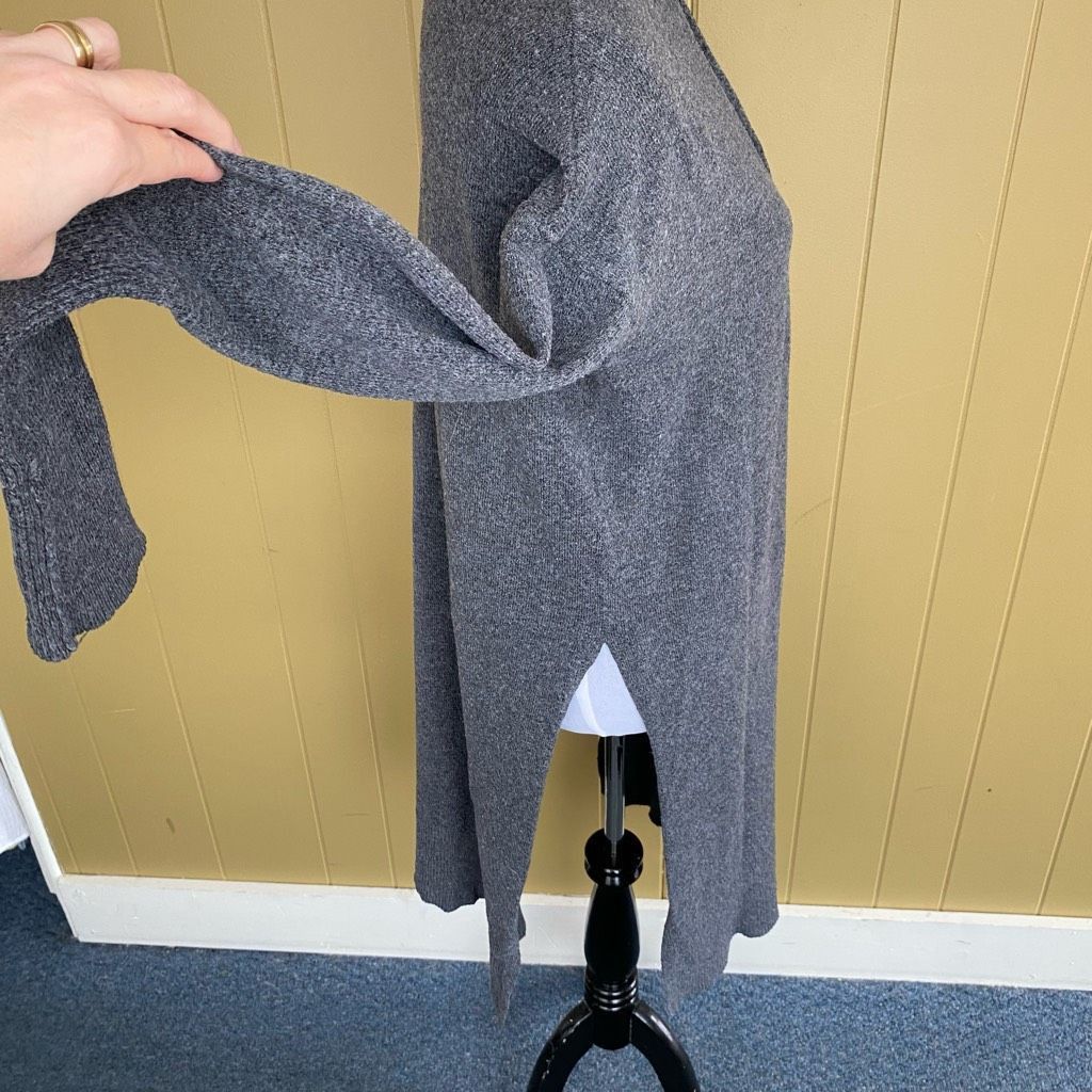 Other Prologue women S long open front cardigan w/side slits grey Size S / US 4 / IT 40 - 7 Thumbnail