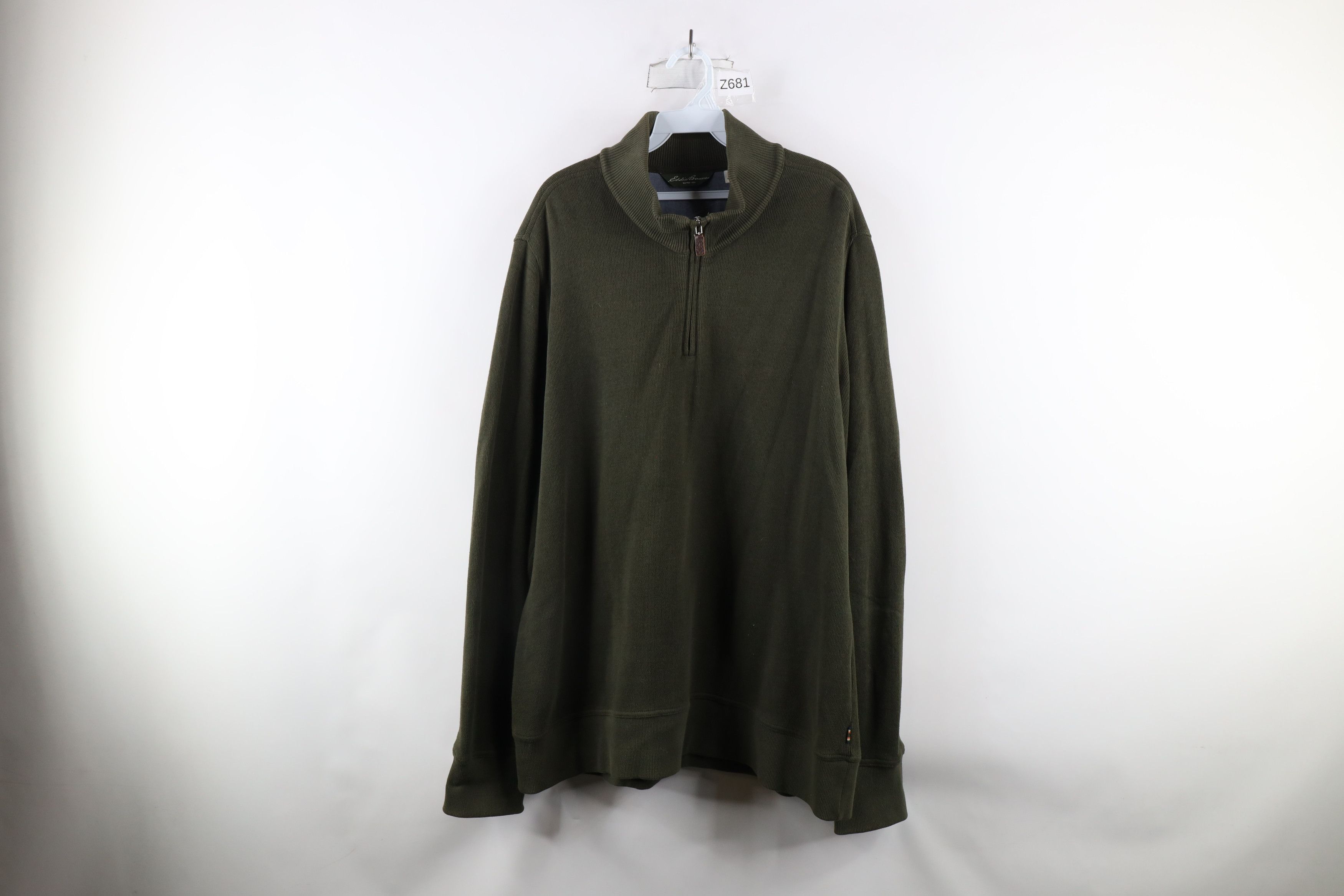Eddie Bauer × Vintage Vintage Eddie Bauer Ribbed Knit Half Zip Pullover Sweater Size US XL / EU 56 / 4 - 1 Thumbnail