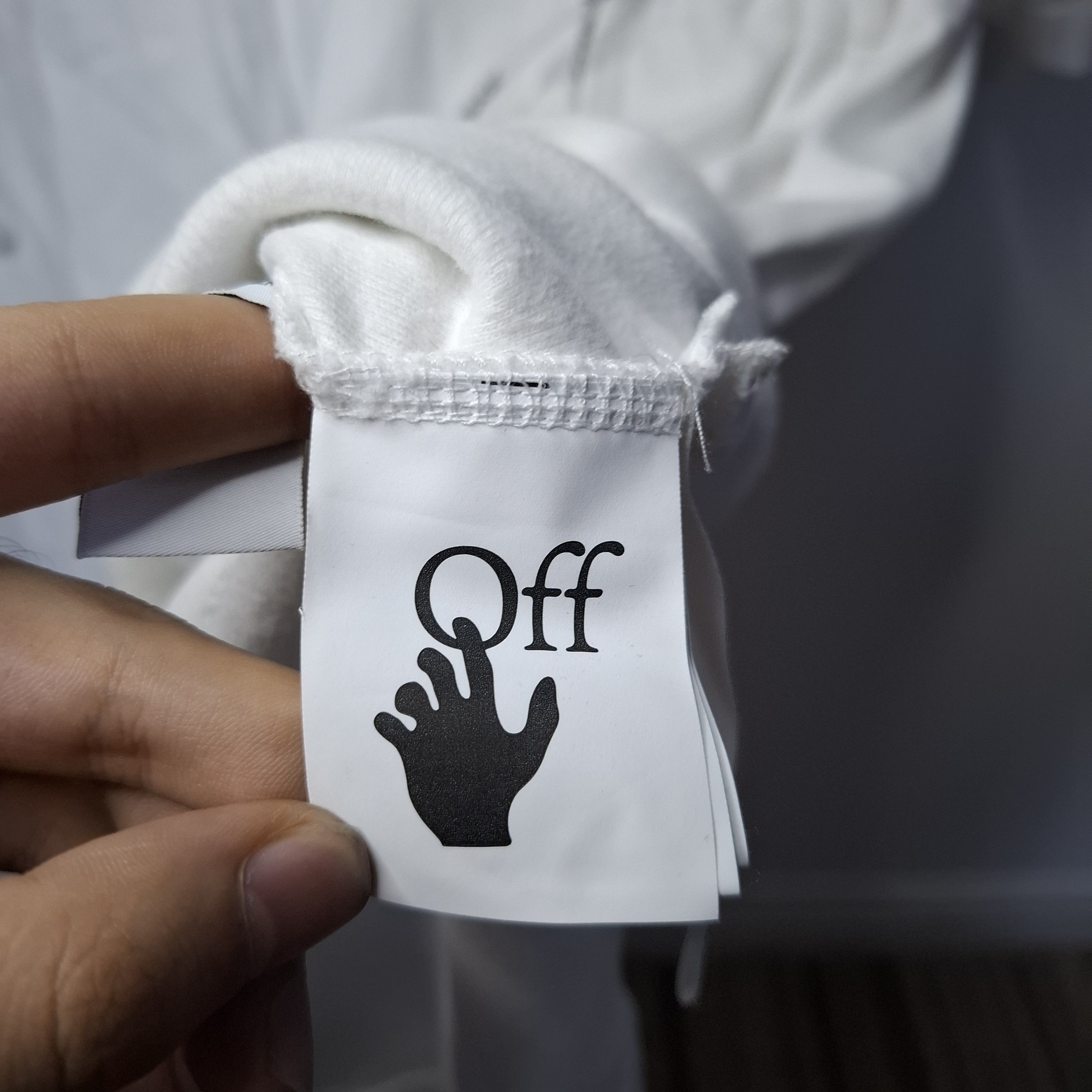 Off-White OFF-WHITE Script Logo Print Coulisse White Shirt Dress Size L / US 10 / IT 46 - 8 Thumbnail
