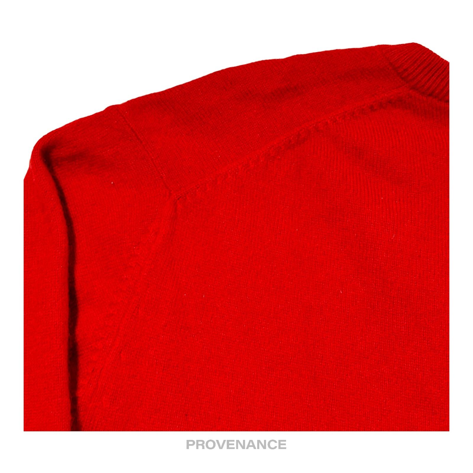 Dior 🔴 Christian Dior Golf Logo V Neck Sweater - Fine Wool Red S Size US S / EU 44-46 / 1 - 5 Thumbnail