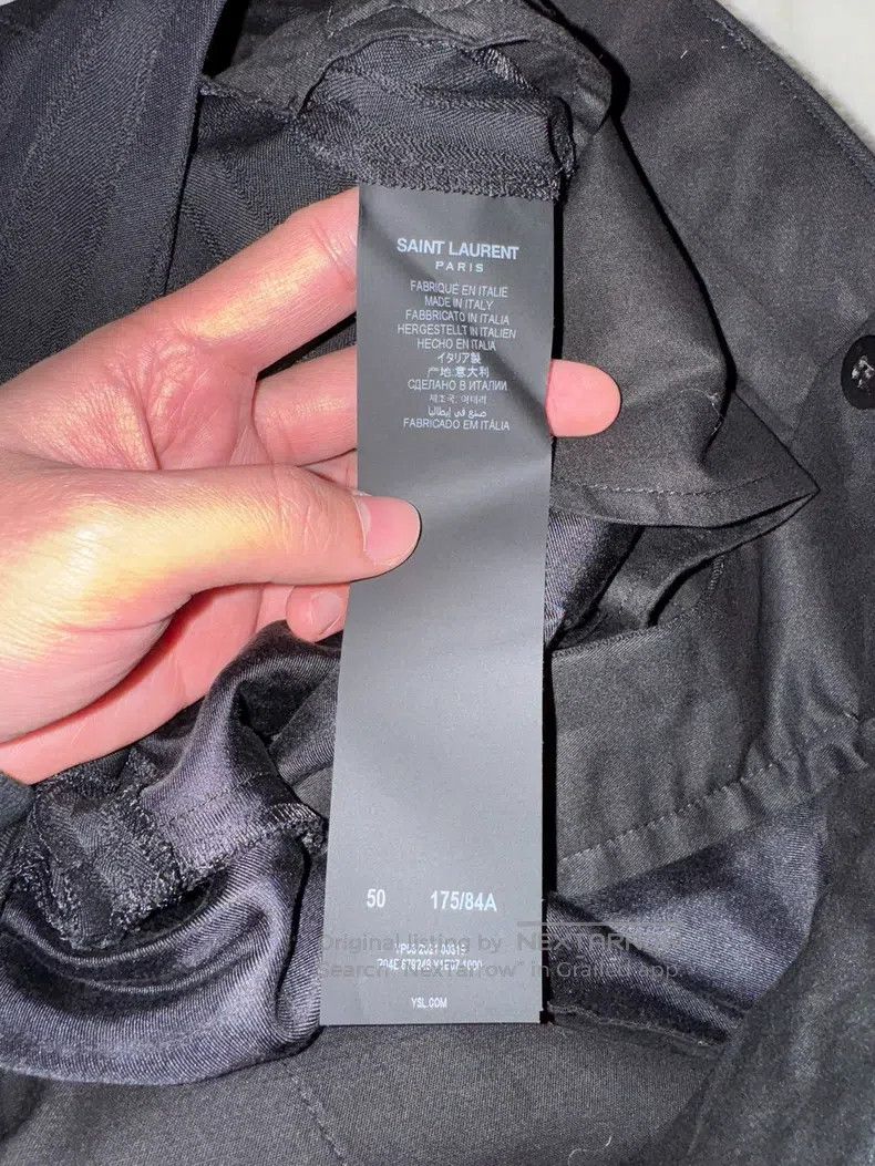 Saint Laurent Paris Saint Laurent Paris Dark Striped Men's Dress Pants Size US 34 / EU 50 - 4 Thumbnail