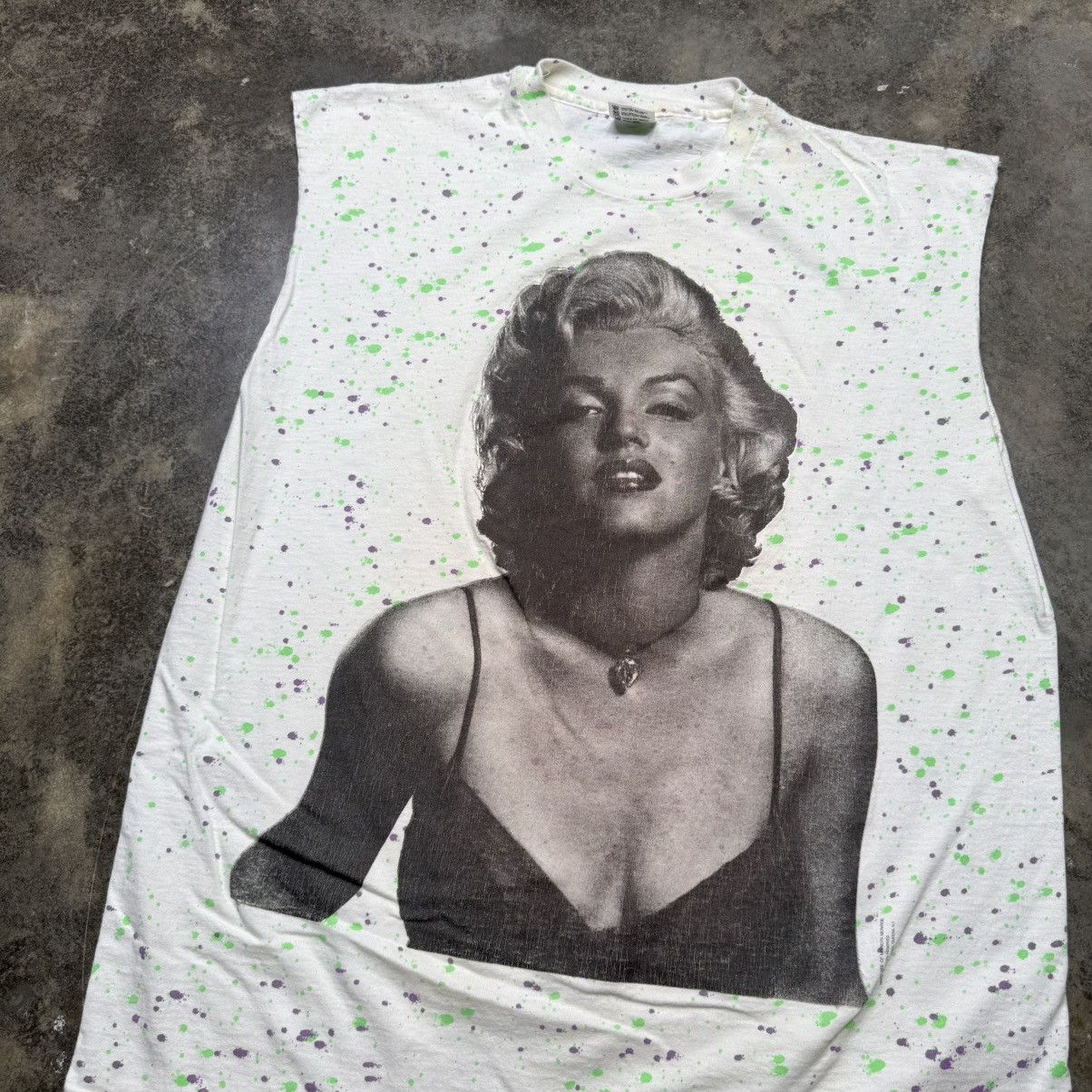 Vintage vintage Marilyn Monroe painter tabk top tshirt Size US XL / EU 56 / 4 - 4 Thumbnail