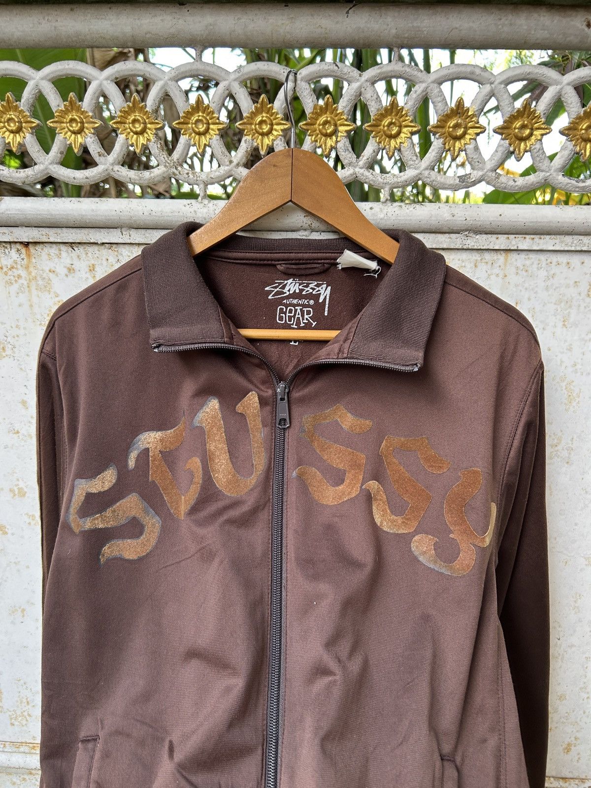 Stussy Vintage Old Stussy brown Track Jacket jersey Size US M / EU 48-50 / 2 - 5 Thumbnail