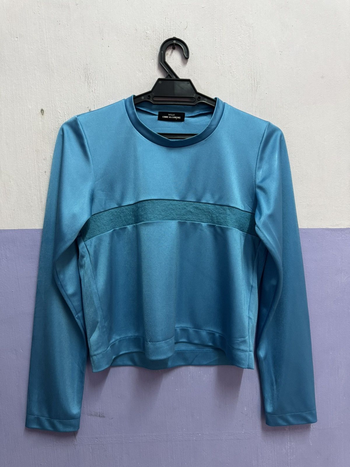 Tricot Comme des Garcons Vintage 90s Comme Des Garcons Crop Top Long Sleeve Size S / US 4 / IT 40 - 1 Thumbnail