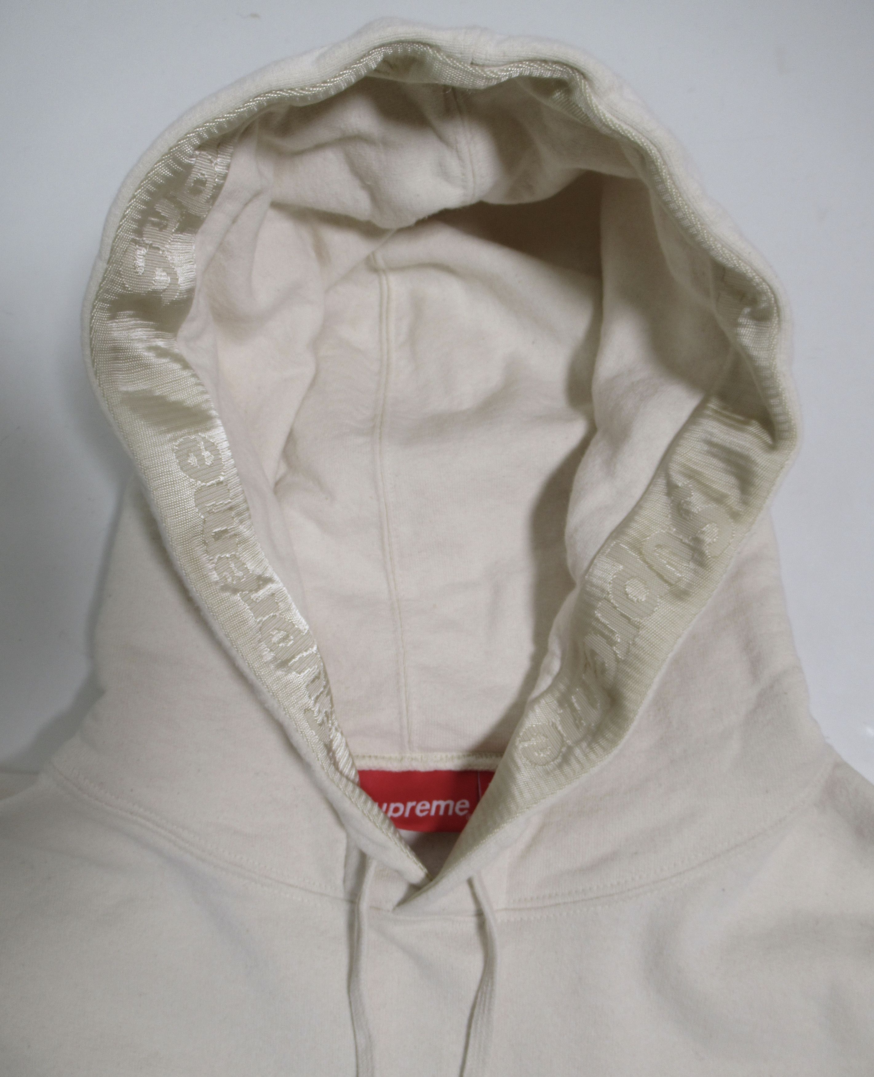 Supreme Supreme Tonal Webbing Hooded Sweatshirt Natural SS2020 Size US XL / EU 56 / 4 - 6 Thumbnail
