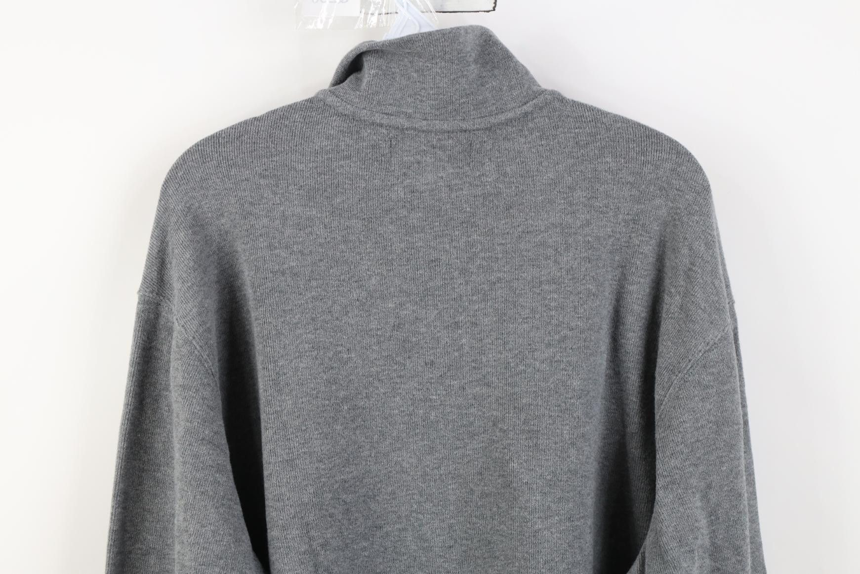 Polo Ralph Lauren Vintage 90s Ralph Lauren Knit 1/4 Zip Pullover Sweater Gray Size US XL / EU 56 / 4 - 11 Thumbnail