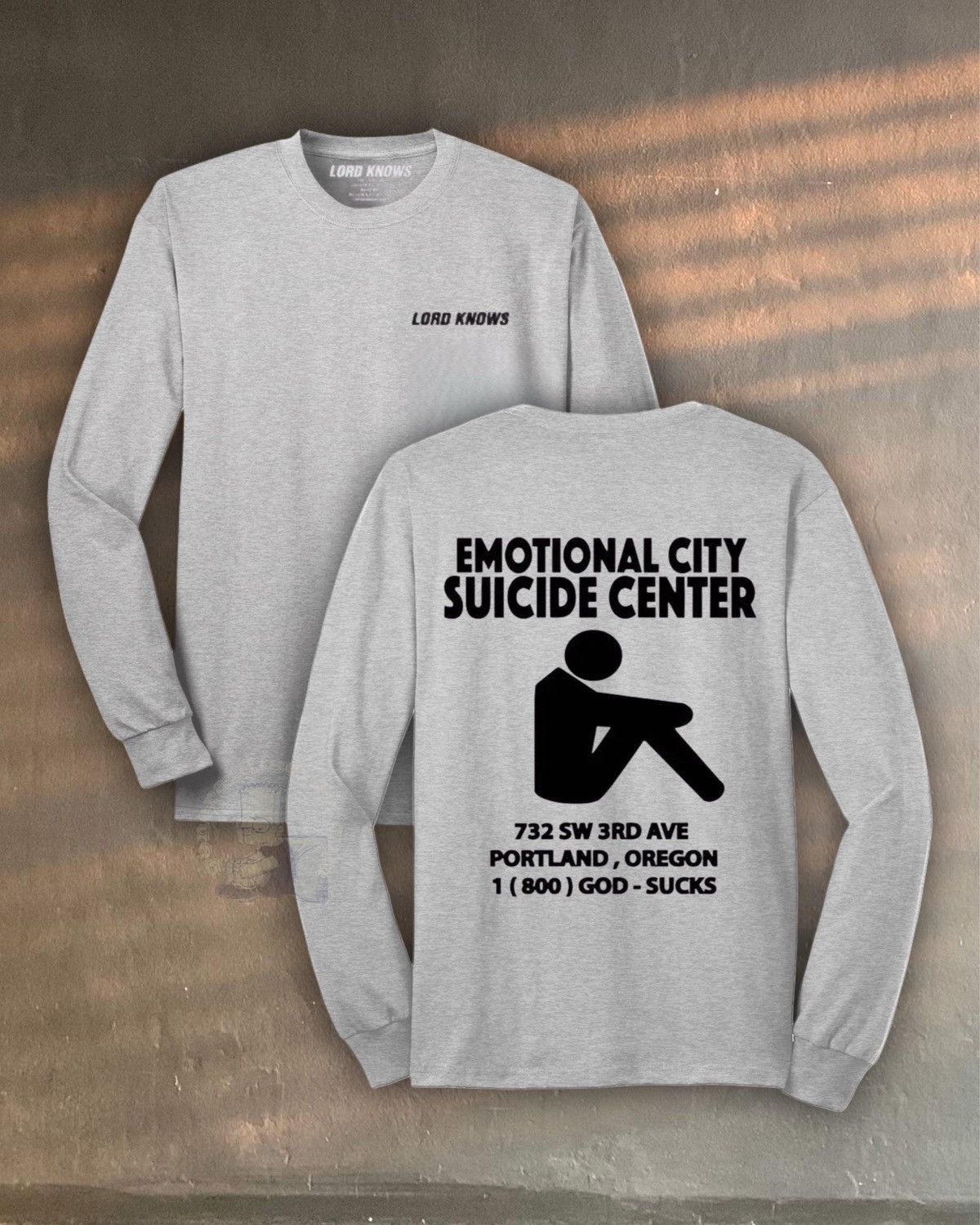 Lxrdknows LXRDKNOWS emotional city suicide hotline OG long sleeve tee Size US S / EU 44-46 / 1 - 1 Thumbnail