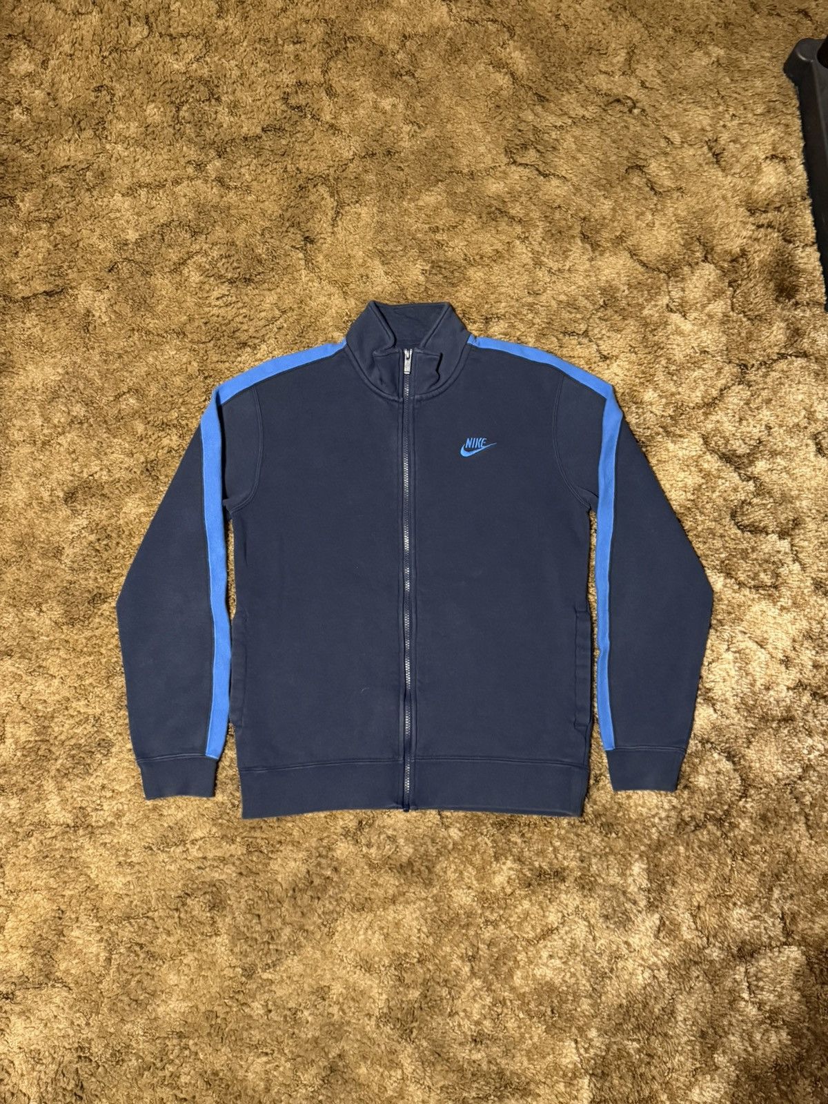 Nike Vintage Y2K Nike Full Zip Up Sweatshirt Blue Small Size US S / EU 44-46 / 1 - 2 Thumbnail