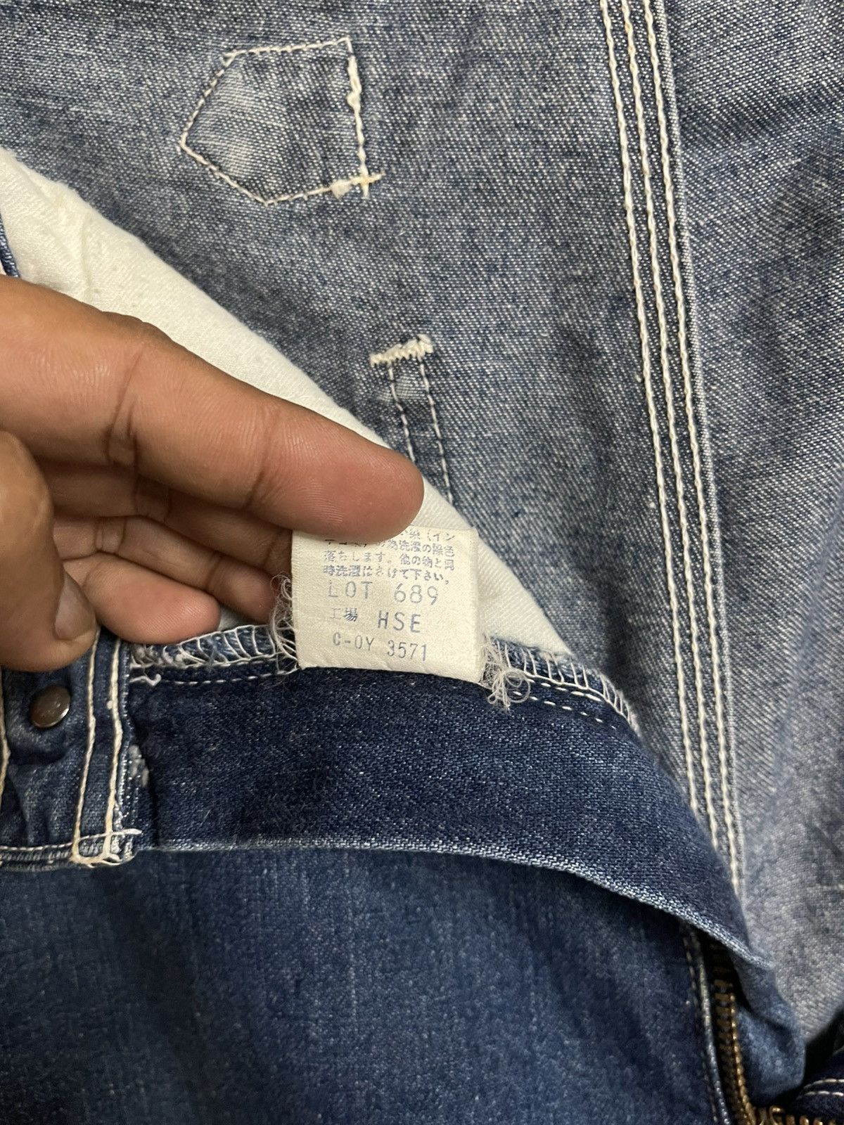 Vintage Vintage 60’s Carpenter Pants W33 L42 Buckle Back by Bobson Size US 33 - 15 Thumbnail
