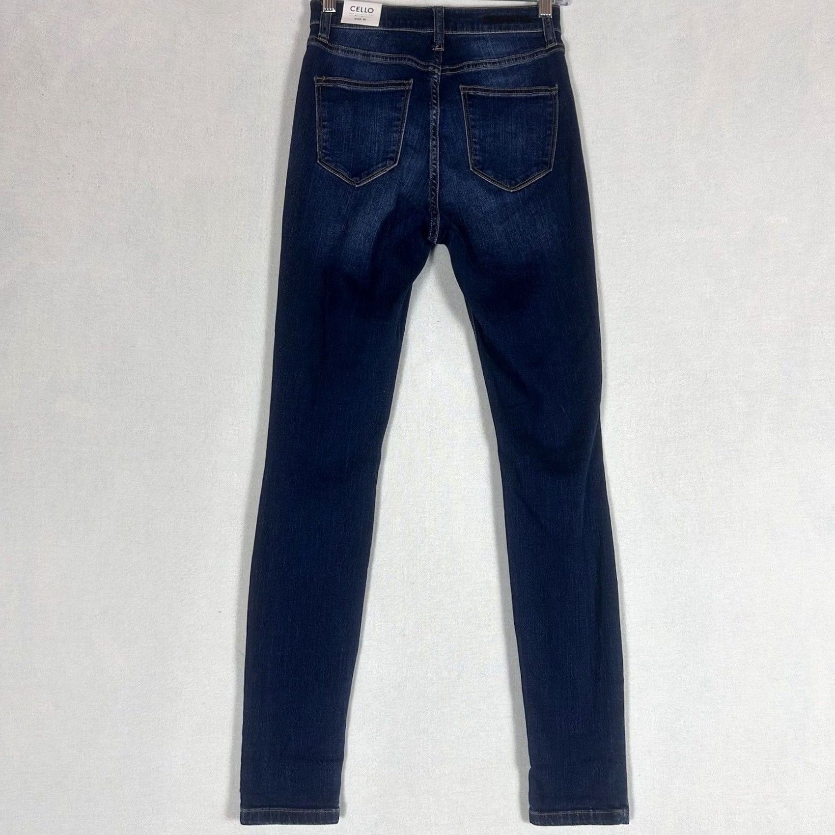Vintage Cello Jeans Distressed Skinny Blue Denim High Rise 5 Regular Women NWT Jeans Shirt? Size 27" / US 4 / IT 40 - 7 Thumbnail