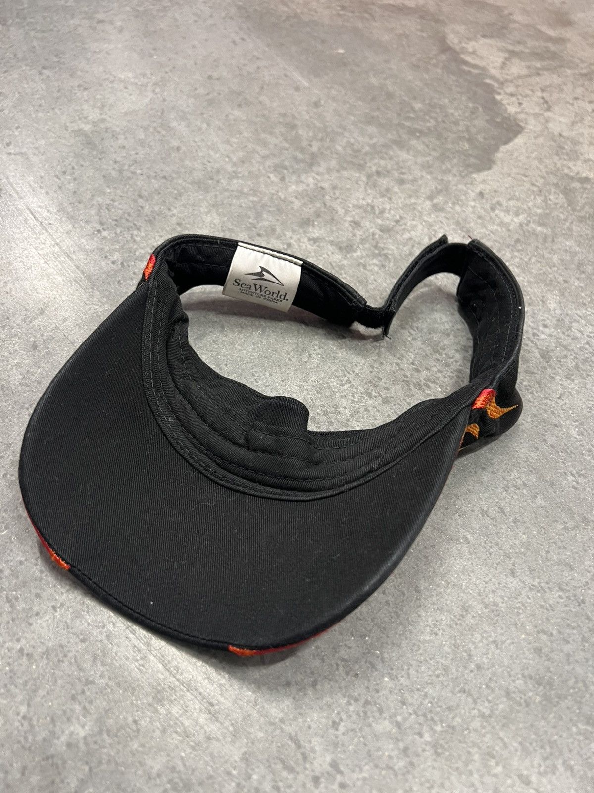 Vintage Y2K 2000's VTG Vintage Seaworld Flames Fire Retro Cap Hat Size ONE SIZE - 3 Thumbnail