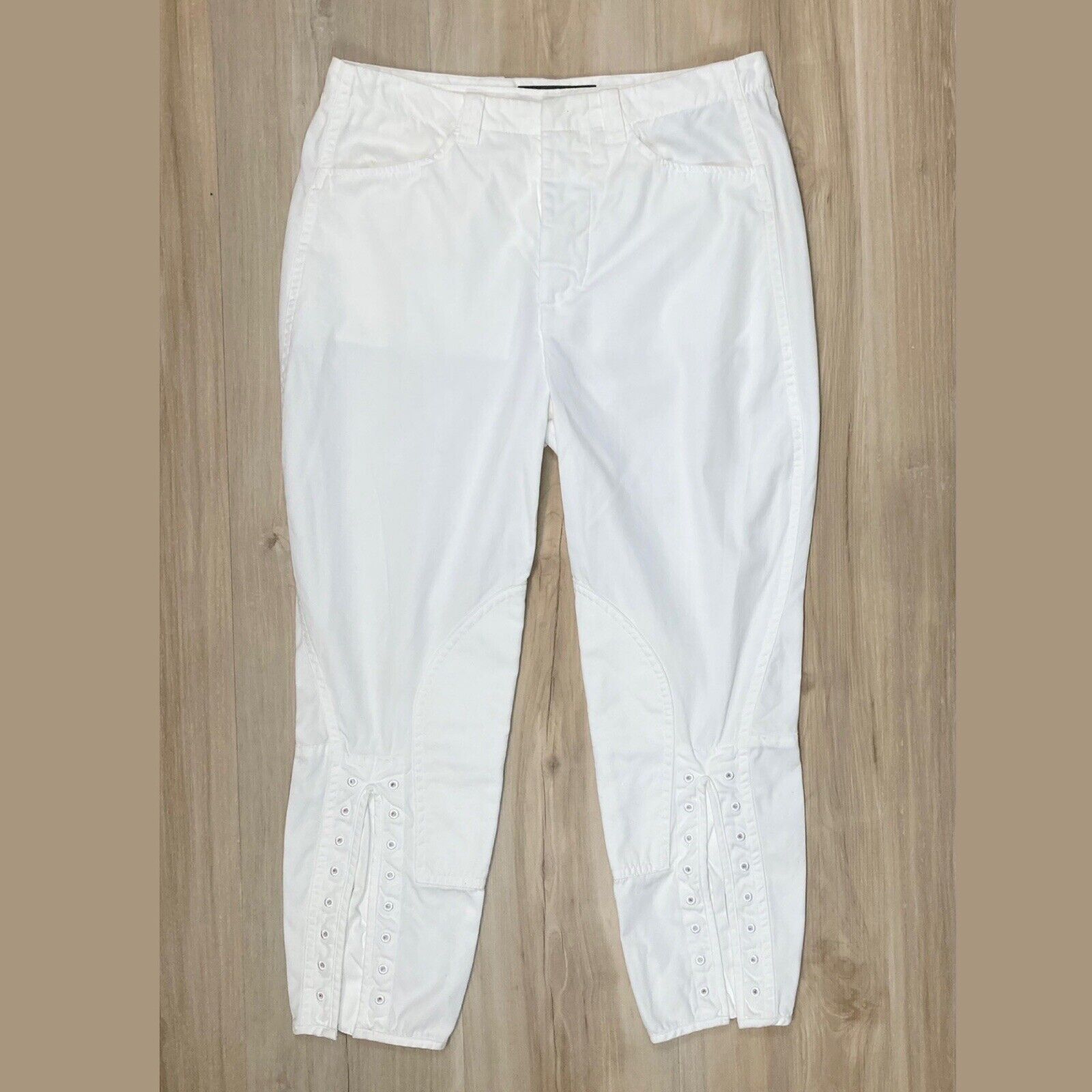 Balenciaga BALENCIAGA Women’s 6 US /36 EU Pants Crop White Y2K Vintage Size 28" / US 6 / IT 42 - 1 Thumbnail