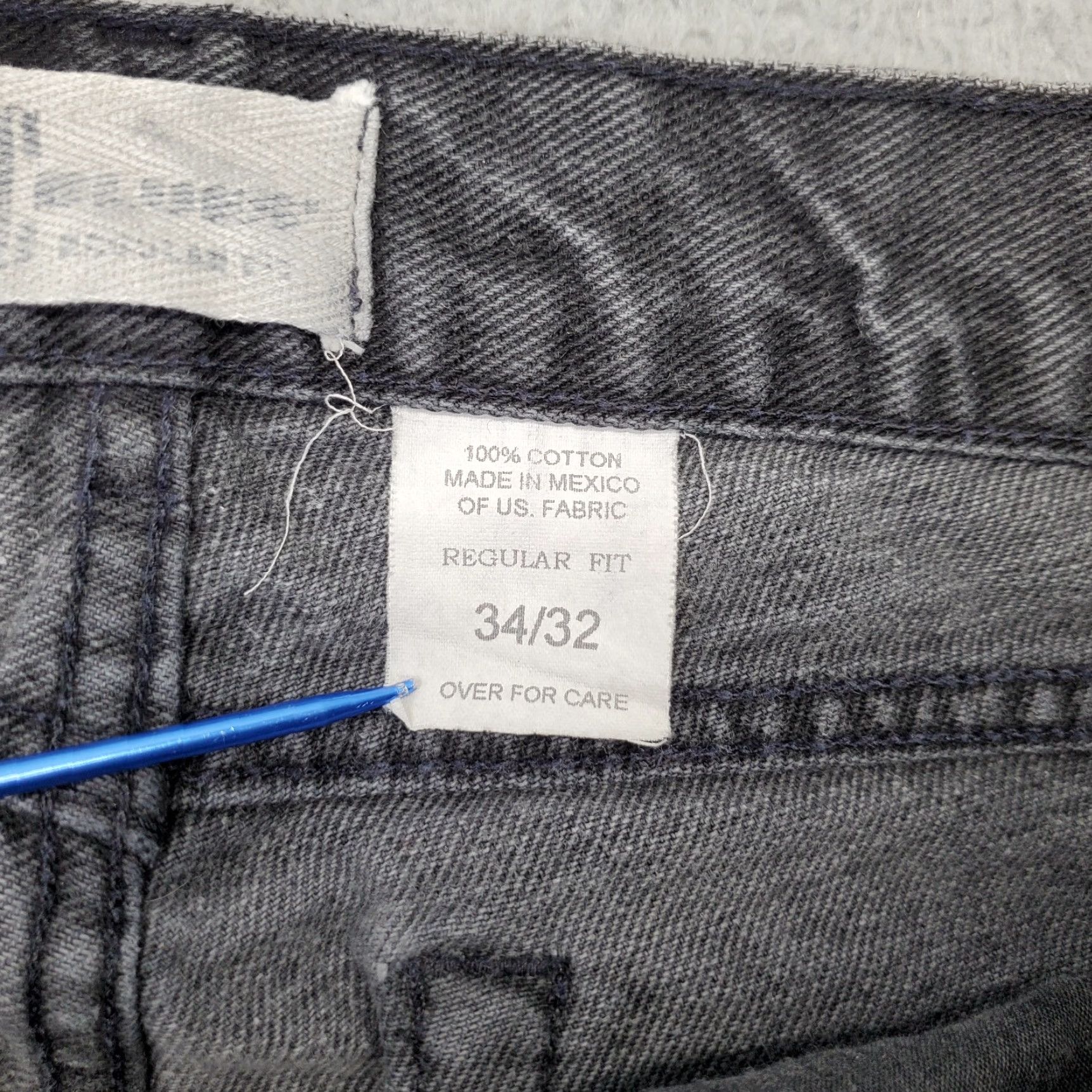 Vintage BCC Blues Straight Jeans Mens Size 34 Black Regular 5-Pocket Design Denim Jeans Regular Fit Flat Front 32in Inseam Size US 34 / EU 50 - 6 Thumbnail