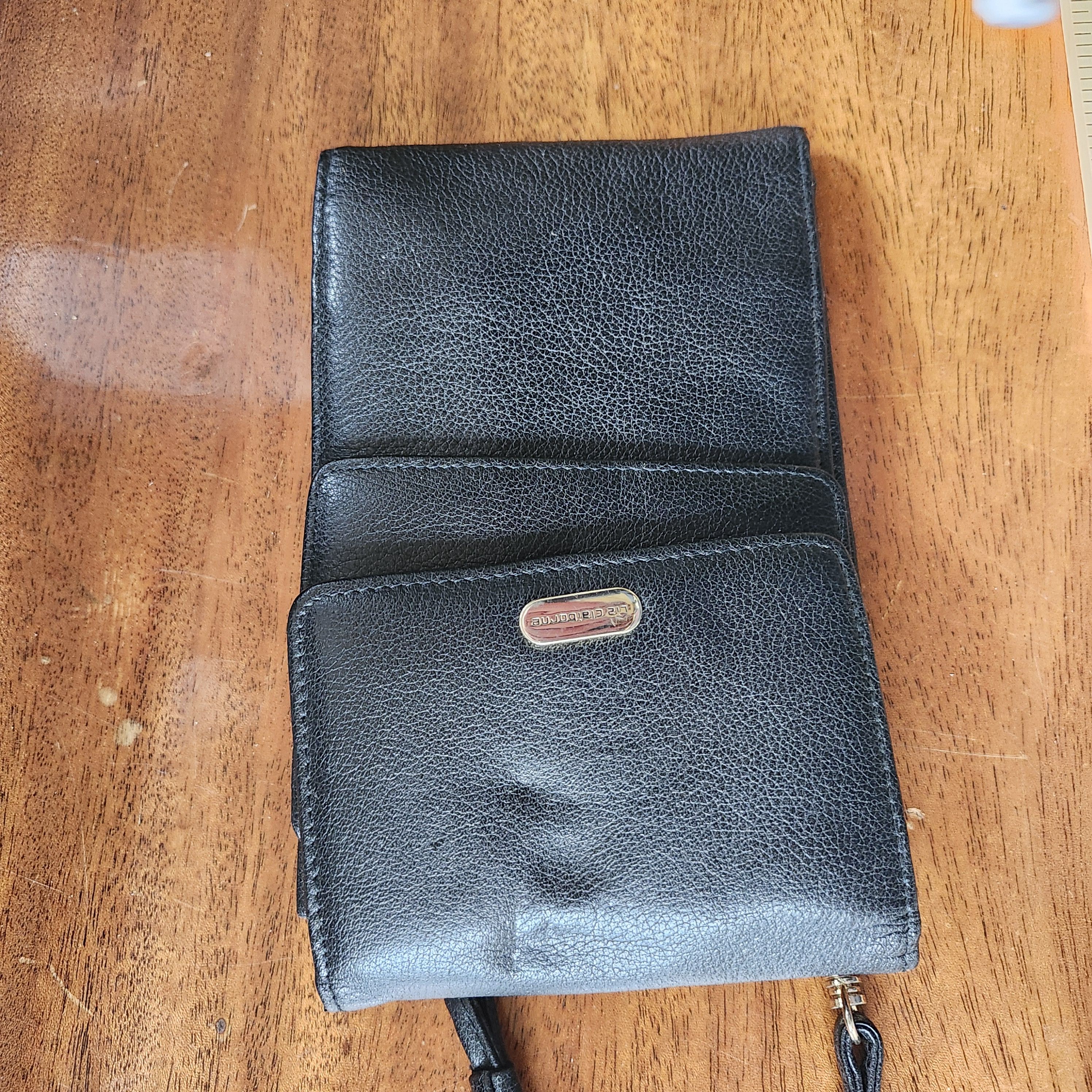 Liz Claiborne Liz Claiborne Black Faux Wallet Organizer Phone Pouch Size ONE SIZE - 9 Thumbnail