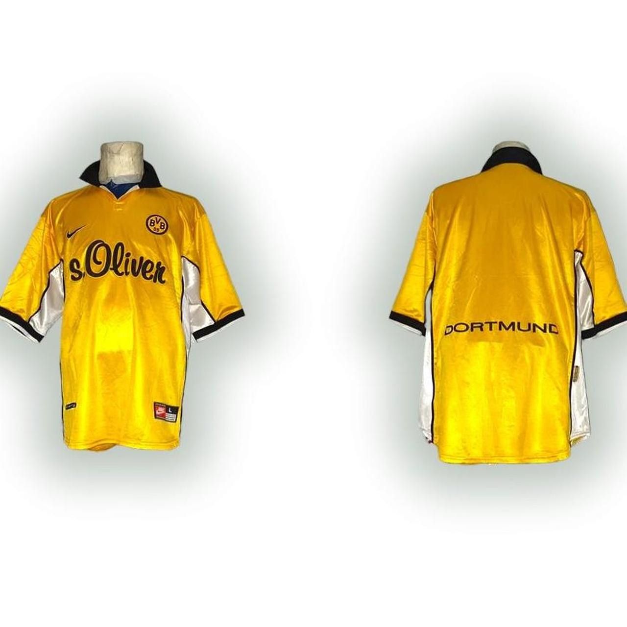 Nike Borussia Dortmund Germany 1998 1999 2000 Home Shirt Jersey Size US L / EU 52-54 / 3 - 1 Thumbnail
