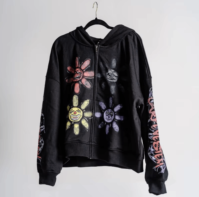 Japanese Brand print oversized zipper hoodie Size US M / EU 48-50 / 2 - 6 Thumbnail