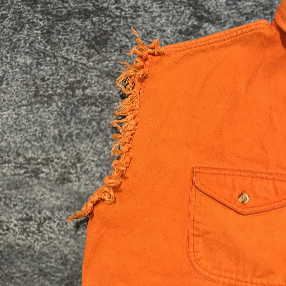 Vintage VINTAGE Y2K FUNNY HUMOR NSFW GRUNGE BIKER VEST LARGE ORANGE Size US L / EU 52-54 / 3 - 6 Thumbnail