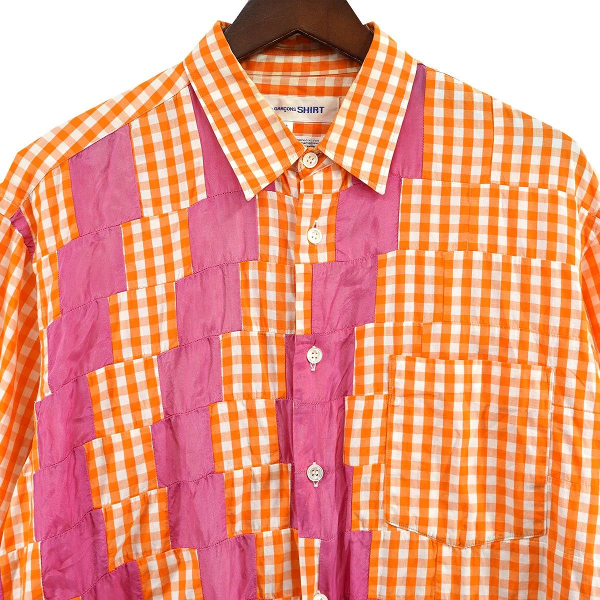 Comme des Garcons Oversized Patchwork Gingham Check Button Up Shirt Size US L / EU 52-54 / 3 - 3 Thumbnail
