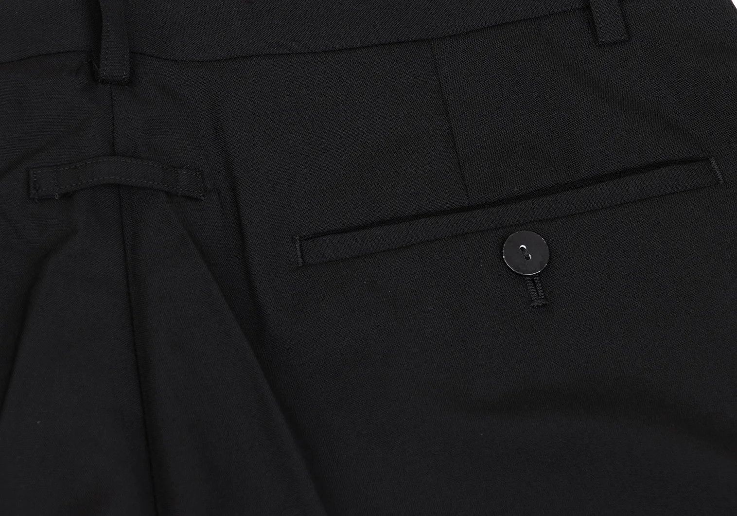 Jean Paul Gaultier Wool Tuck Tapered Pants in Black Size 50 Size US 34 / EU 50 - 11 Thumbnail