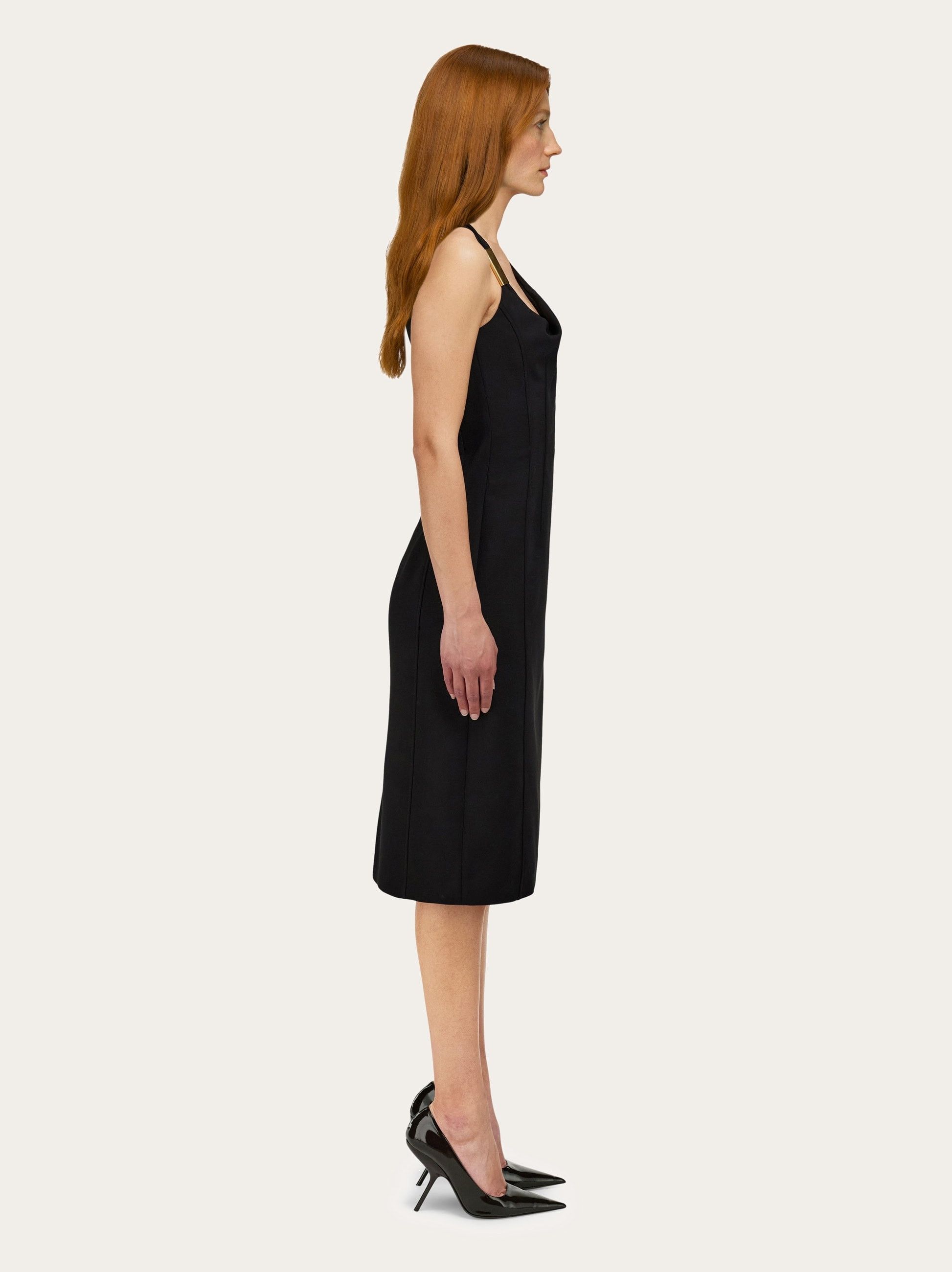 Salvatore Ferragamo o1s1rm0426 Corseted Dress in Black Size XS / US 0-2 / IT 36-38 - 3 Thumbnail