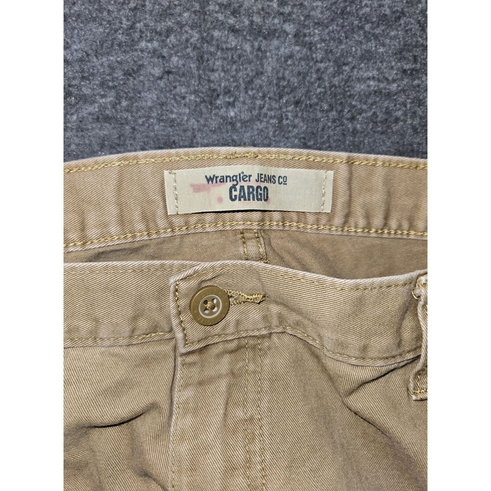 Wrangler Wrangler Cargo Pants Men's 40x32 Dark Khaki Casual Workwear Western Pants Cargo Pocket Beige Size 40 Regular Inseam 30 Men's Wrangler Size US 40 / EU 56 - 3 Thumbnail