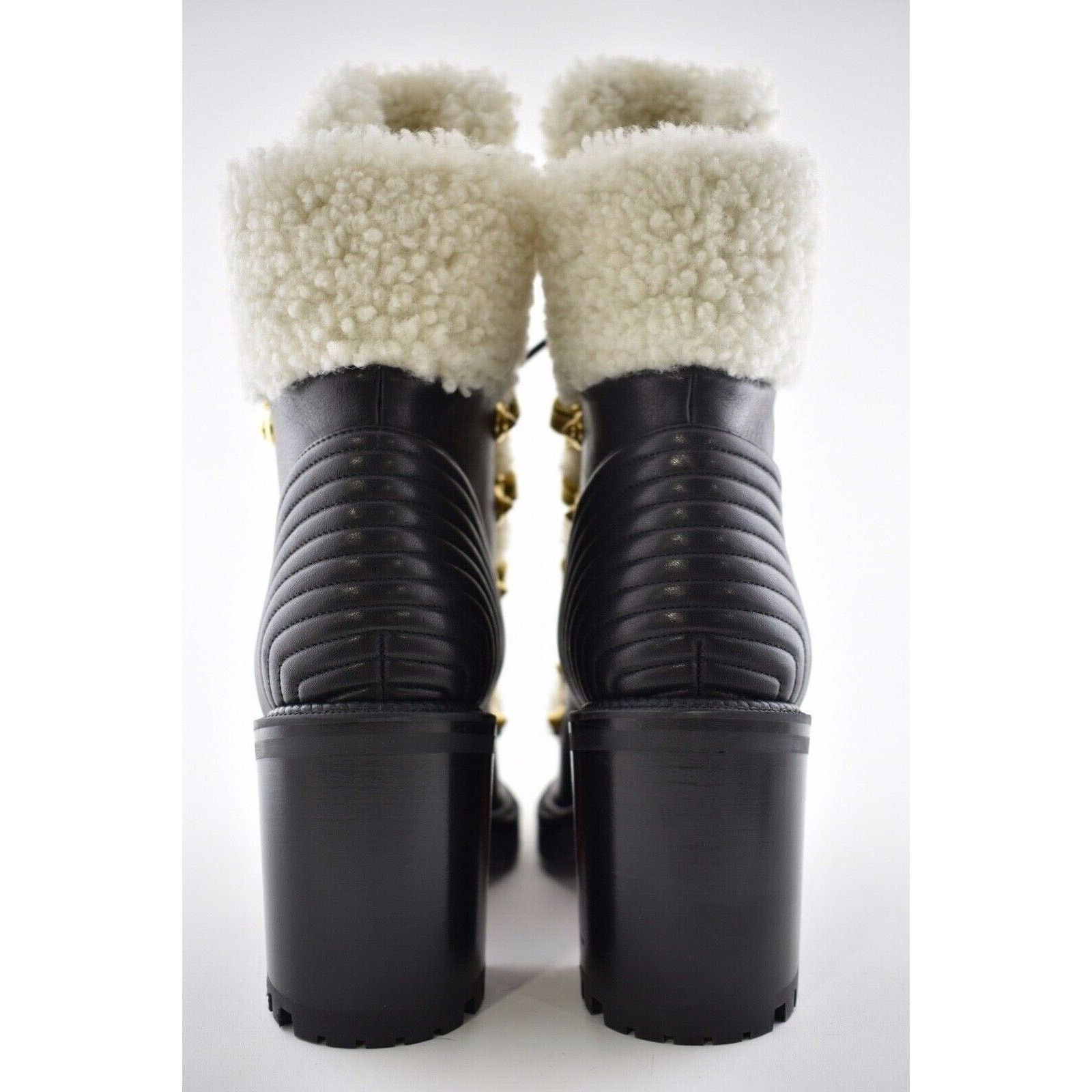Christian Louboutin Christian Louboutin Yetita 70 Black Calf Leather Shearling Size US 6 / IT 36 - 11 Thumbnail